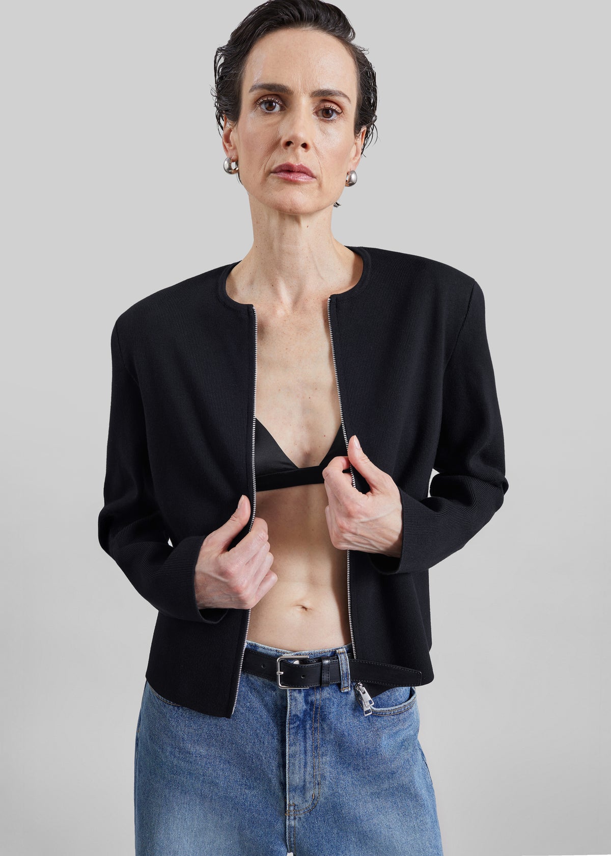 Cardigan Mael à épaulettes - Noir