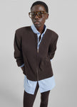 Mael Padded Cardigan - Brown