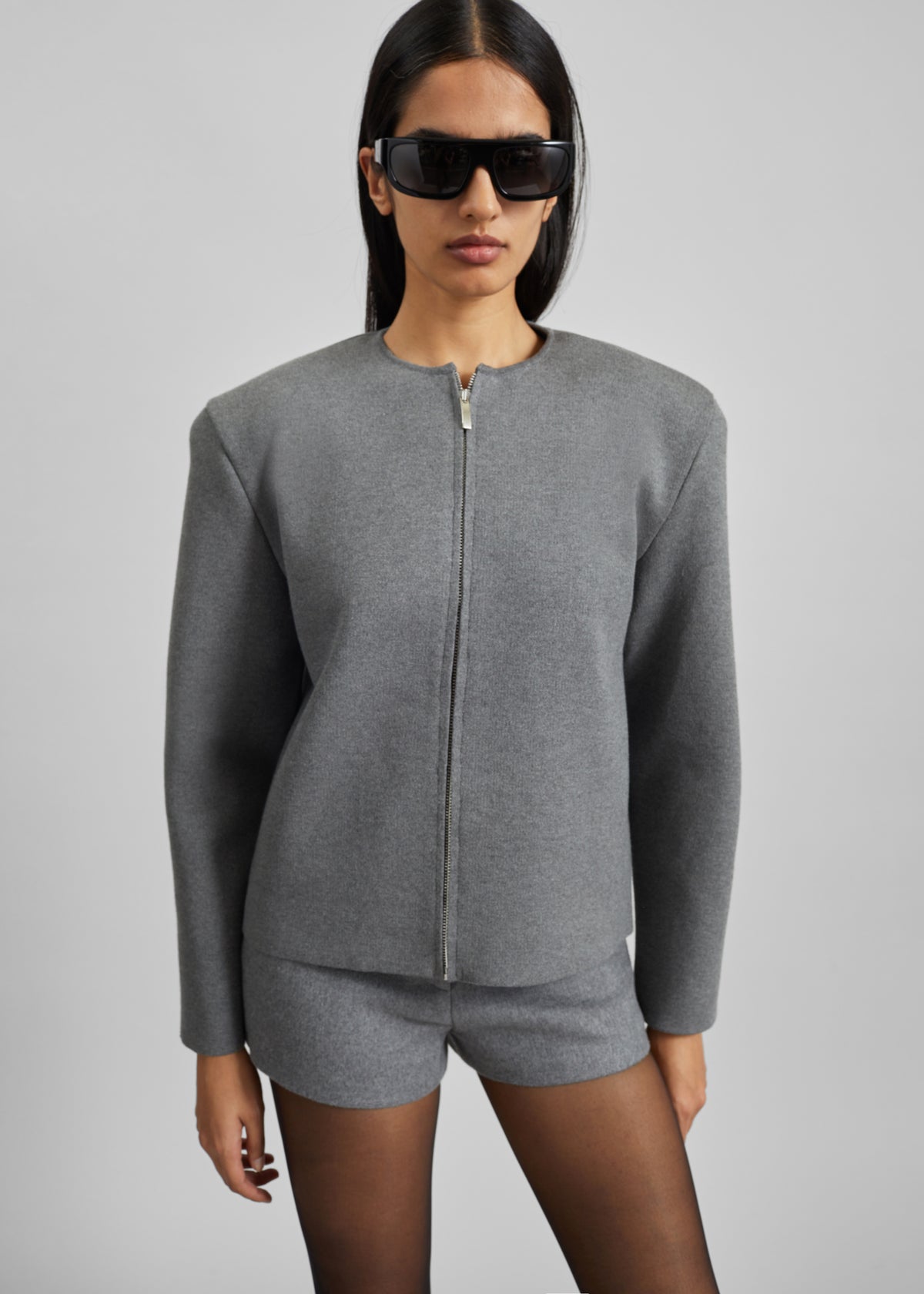 Cardigan Mael à épaulettes - Gris