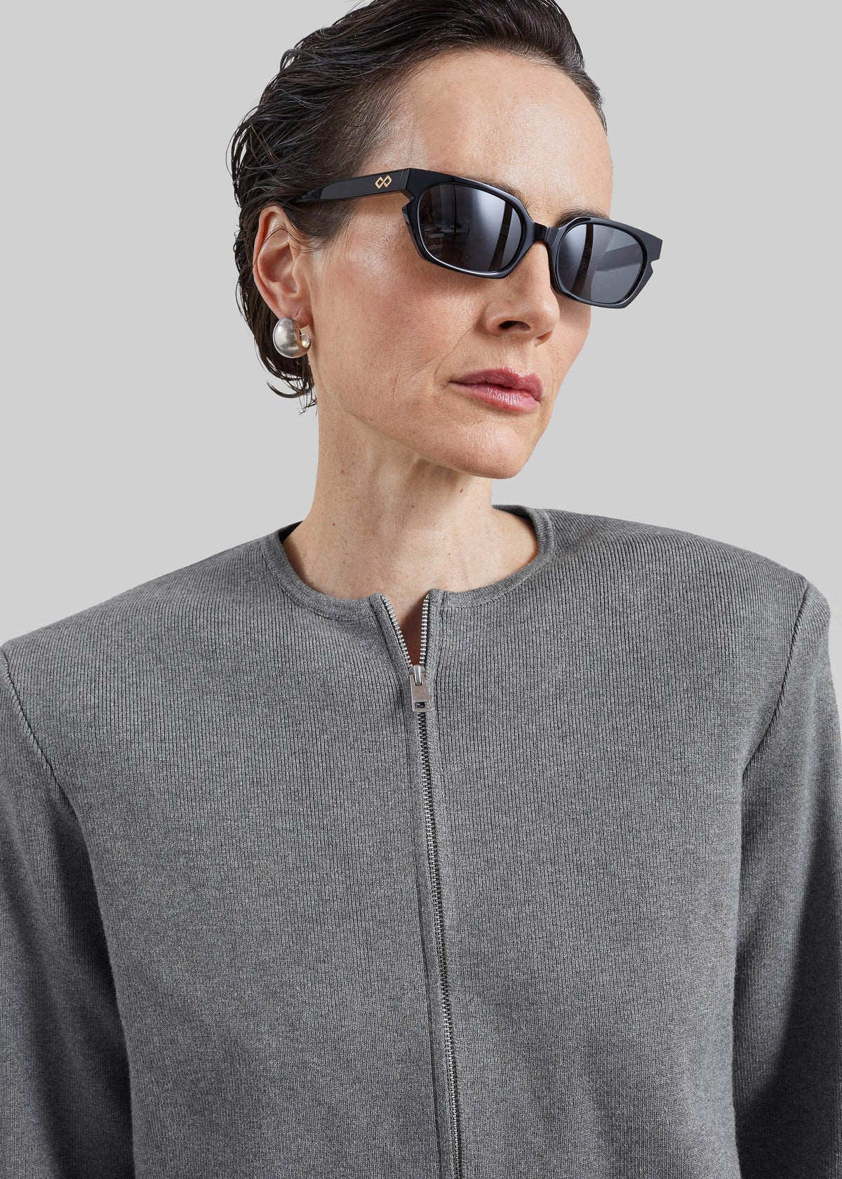 Cardigan Mael à épaulettes - Gris