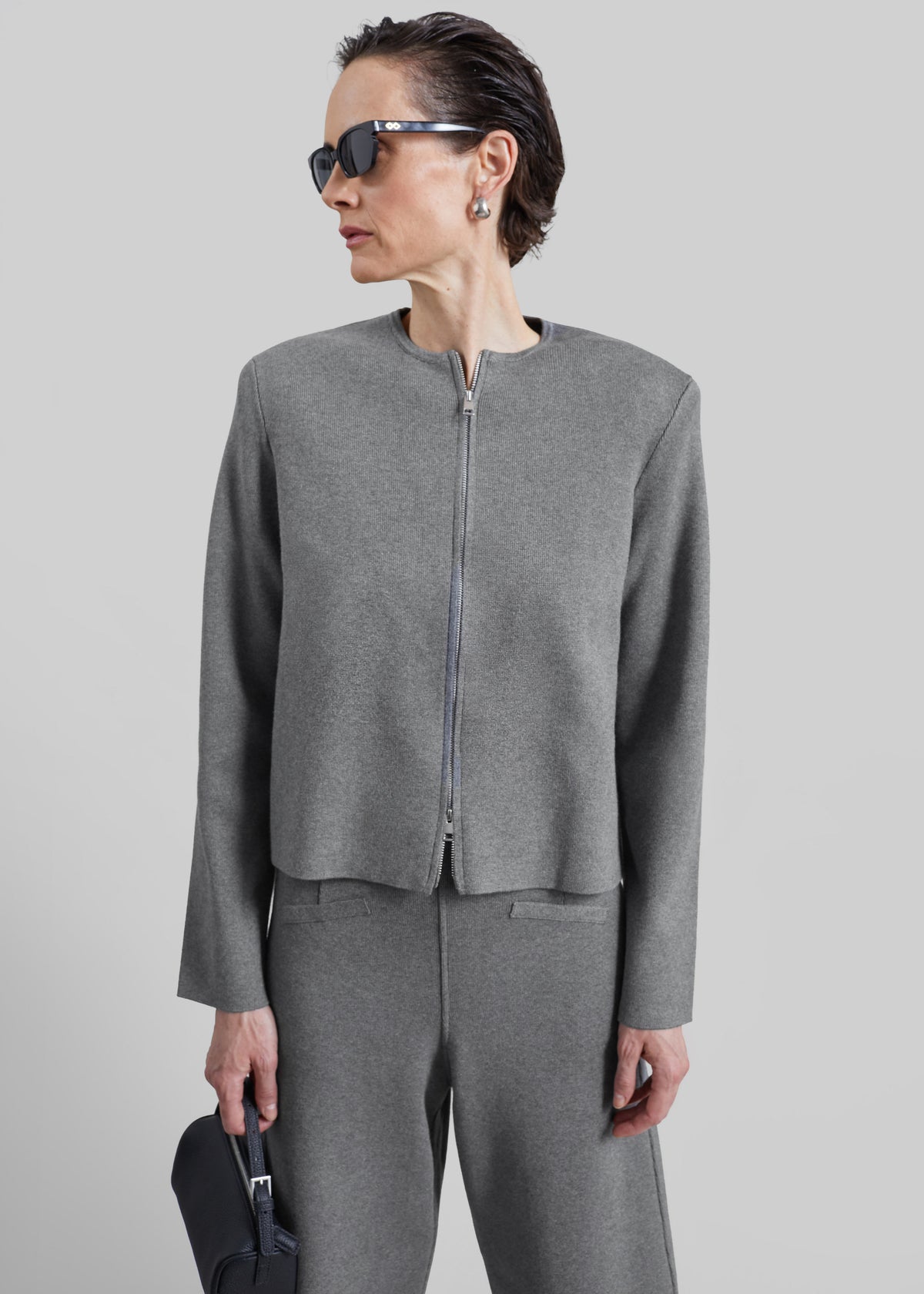 Cardigan Mael à épaulettes - Gris