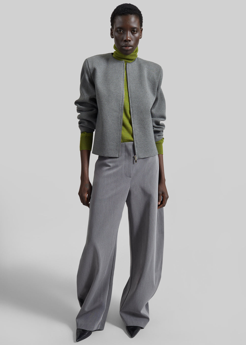 Mael Padded Cardigan - Grey
