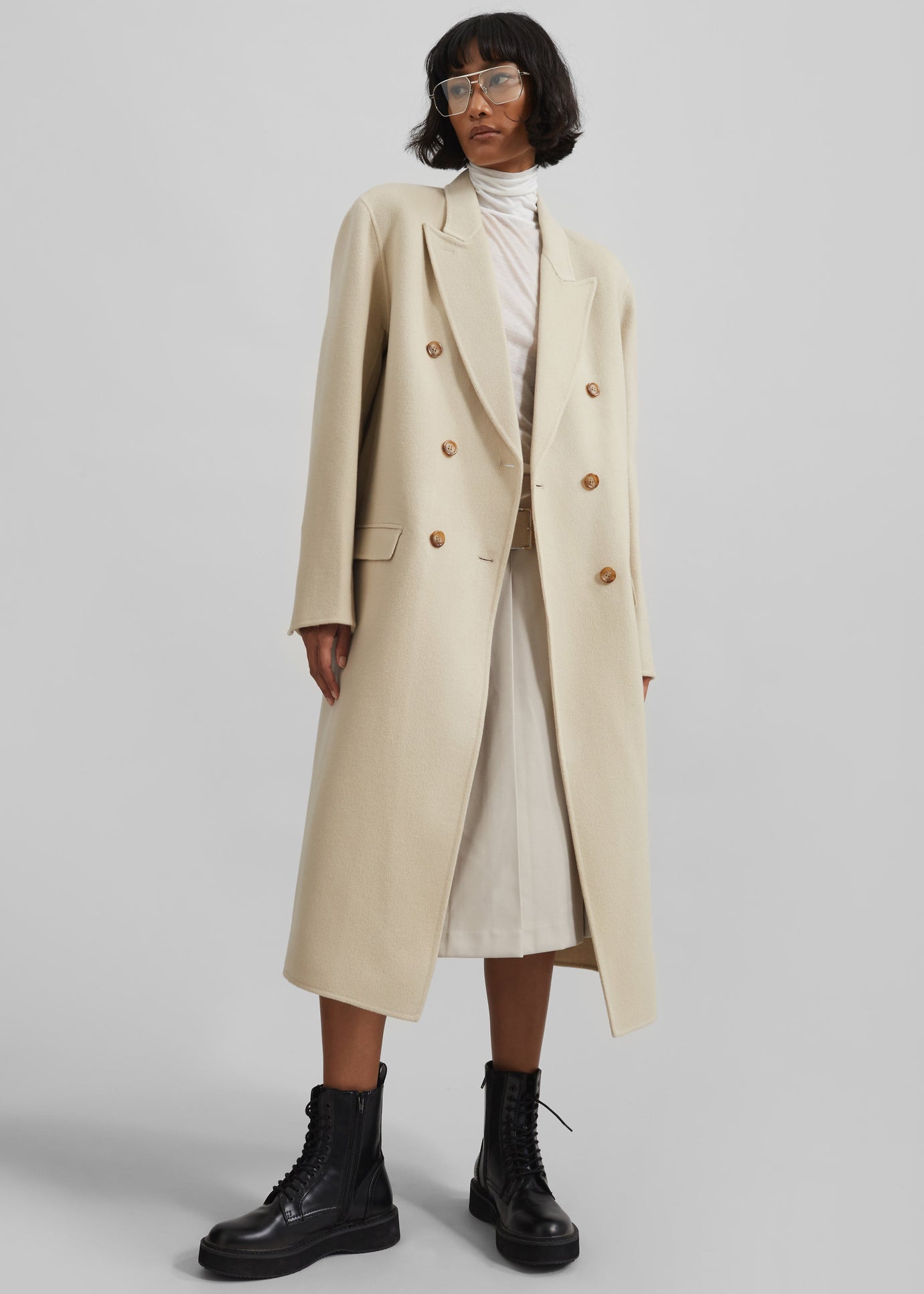 Maese Wool Coat - Light Beige