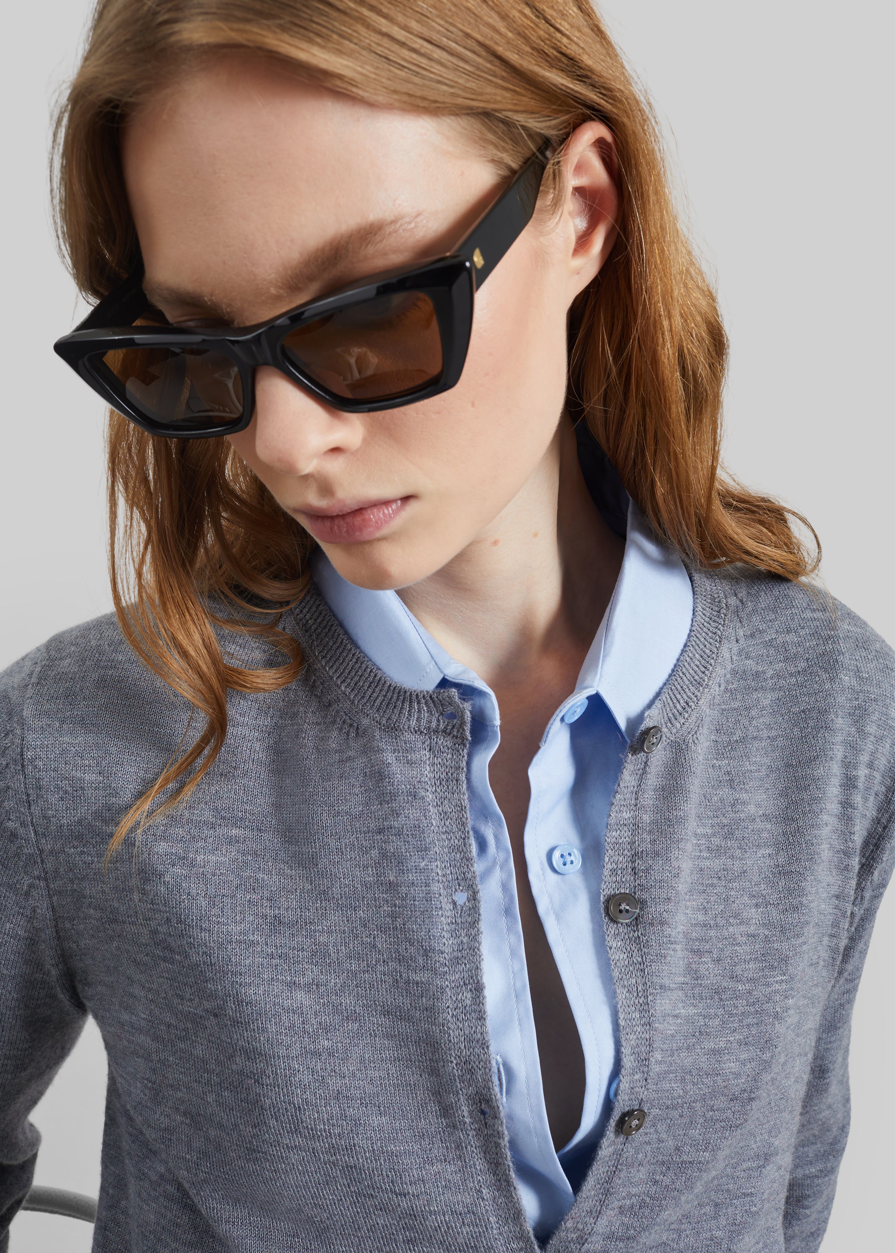 Mahim Superfine Wool Cardigan - Grey - 1