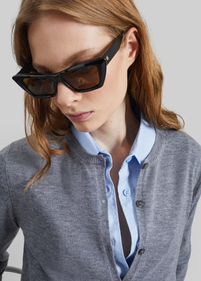 Cardigan Mahim en laine superfine - Gris