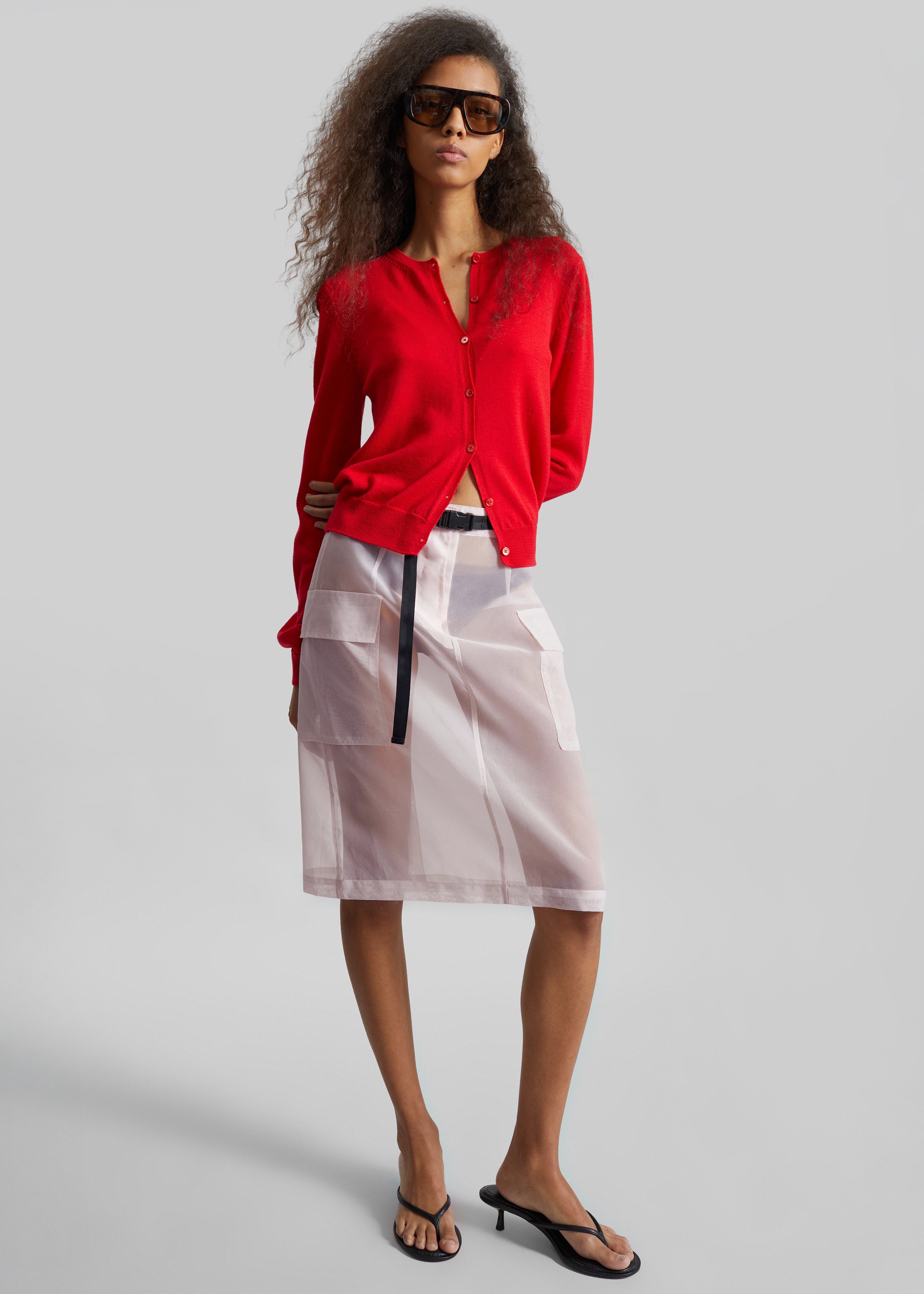 Mahim Superfine Wool Cardigan - Red - 5