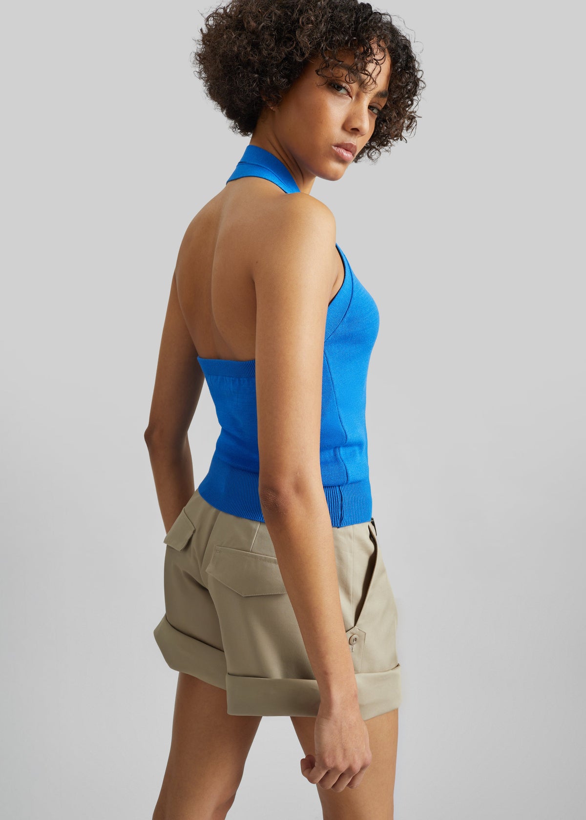 Maia Convertible Knit Halter Top - Cobalt - 6