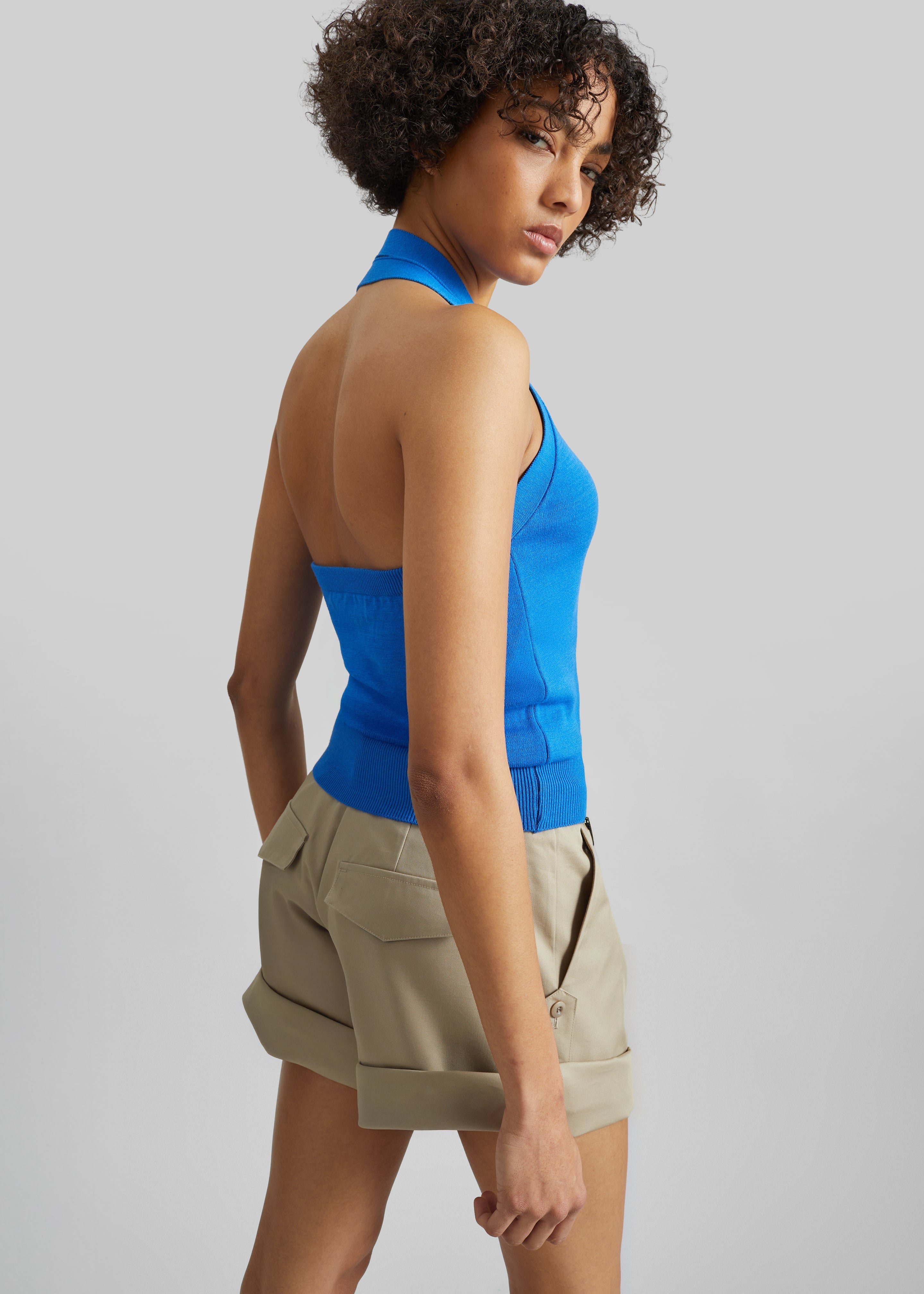 Maia Convertible Knit Halter Top - Cobalt - 6