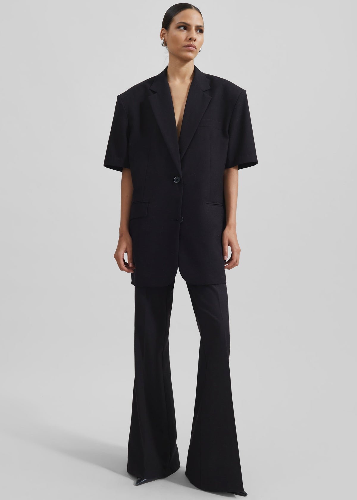 Maisie Short Sleeve Blazer - Black - 11