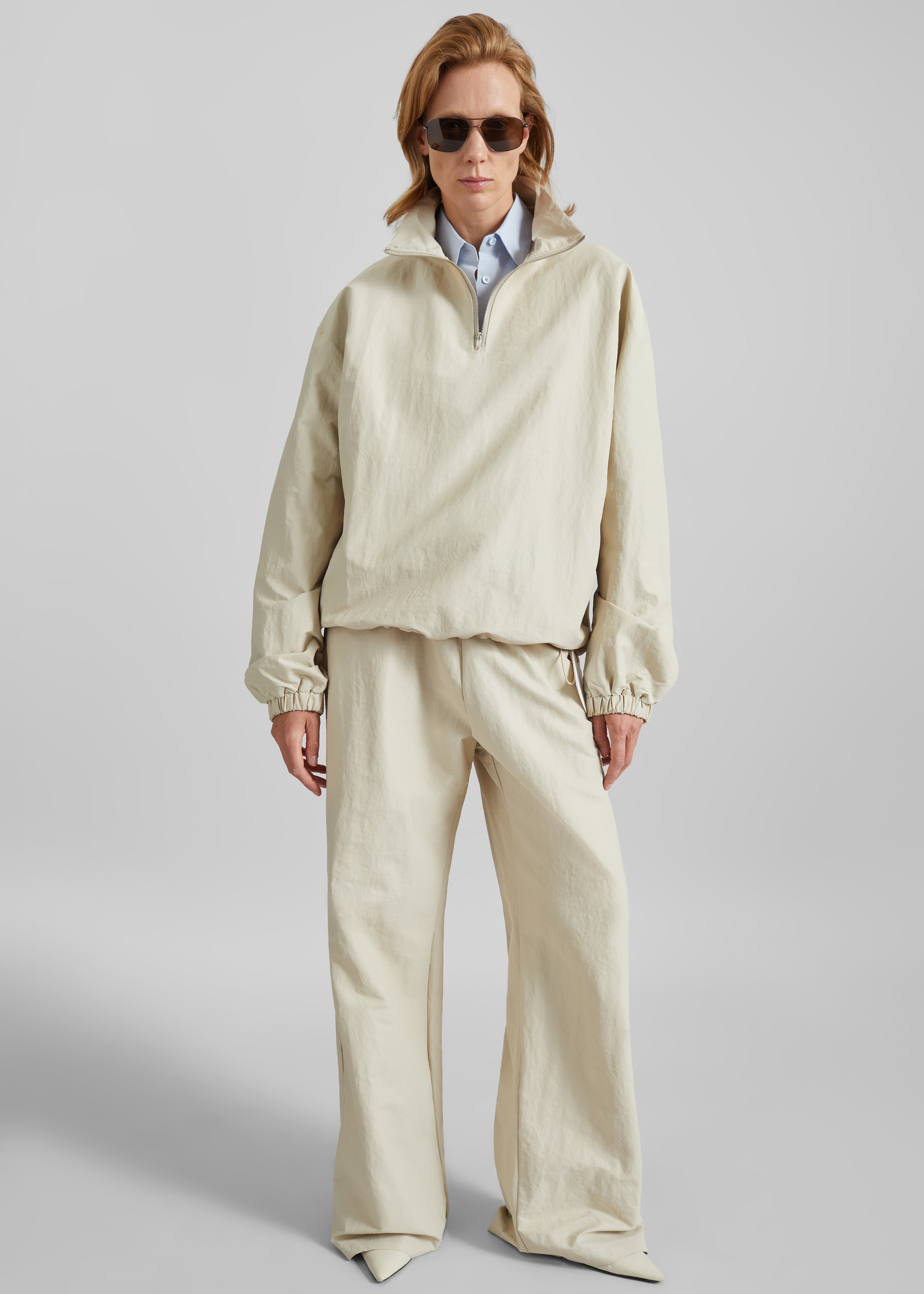 Majvik Windbreaker Anorak - Light Beige – The Frankie Shop Europe