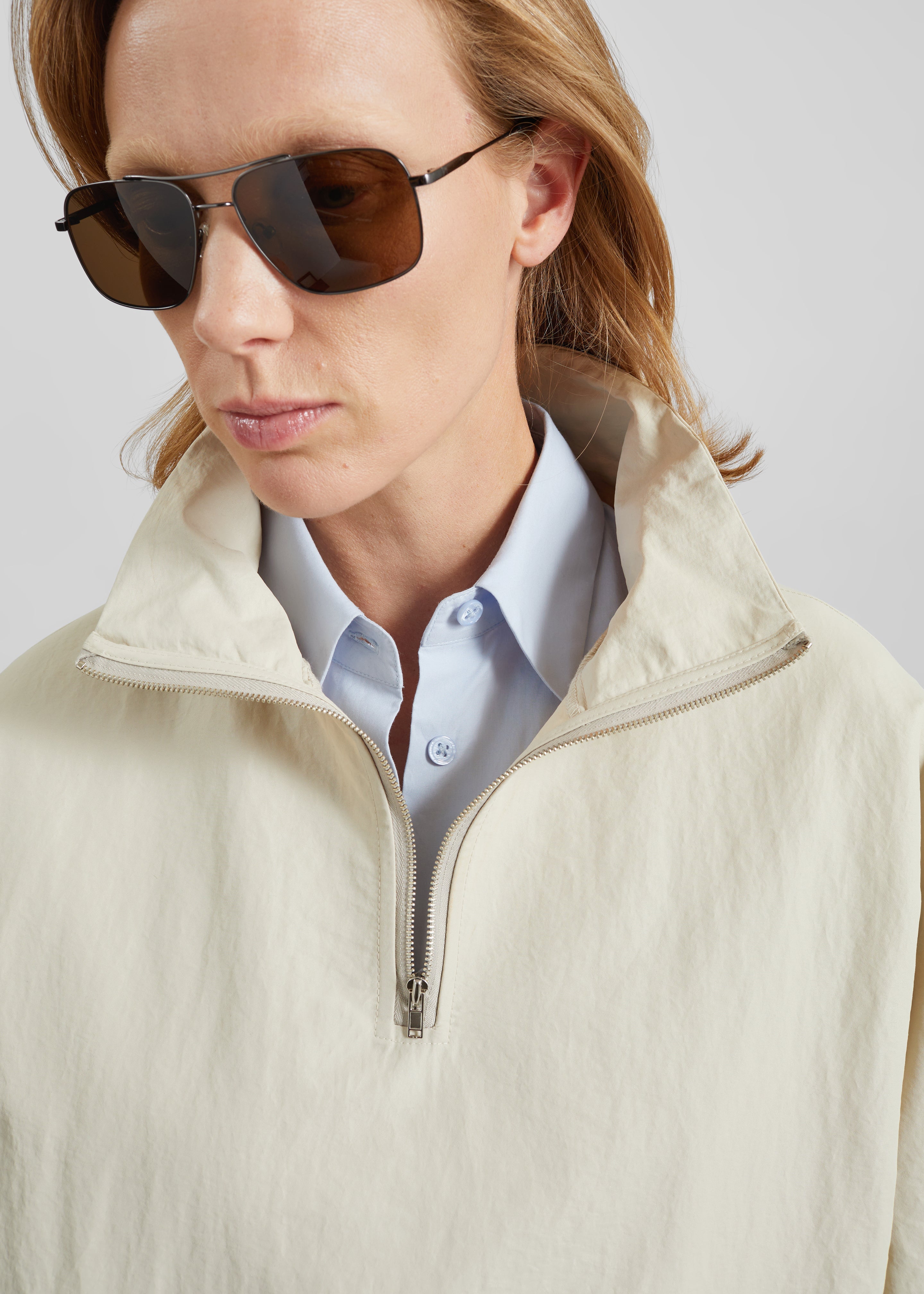 Majvik Windbreaker Anorak - Light Beige – The Frankie Shop Europe