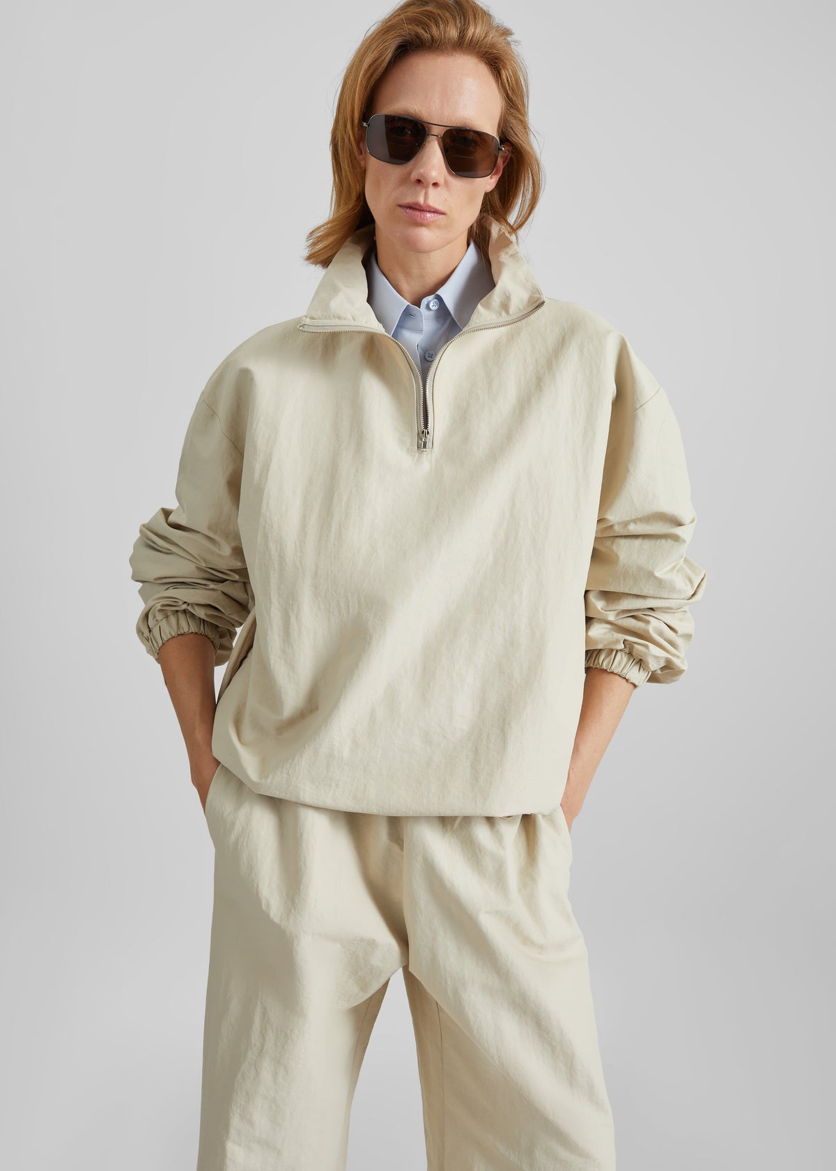Majvik Windbreaker Anorak - Light Beige - 3