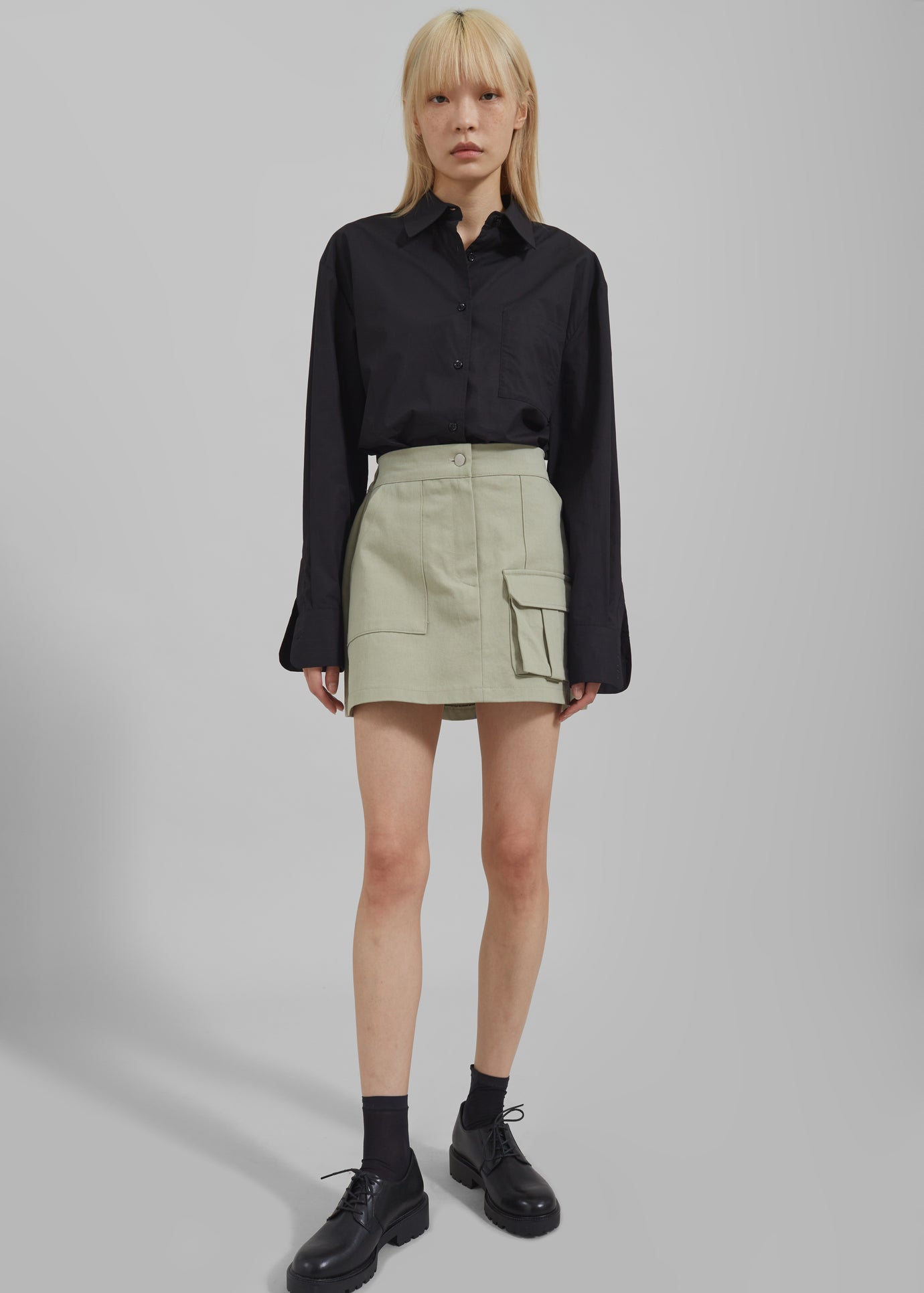 Malia Cargo Mini Skirt - Khaki
