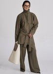 Malvan Short Trench - Olive Brown