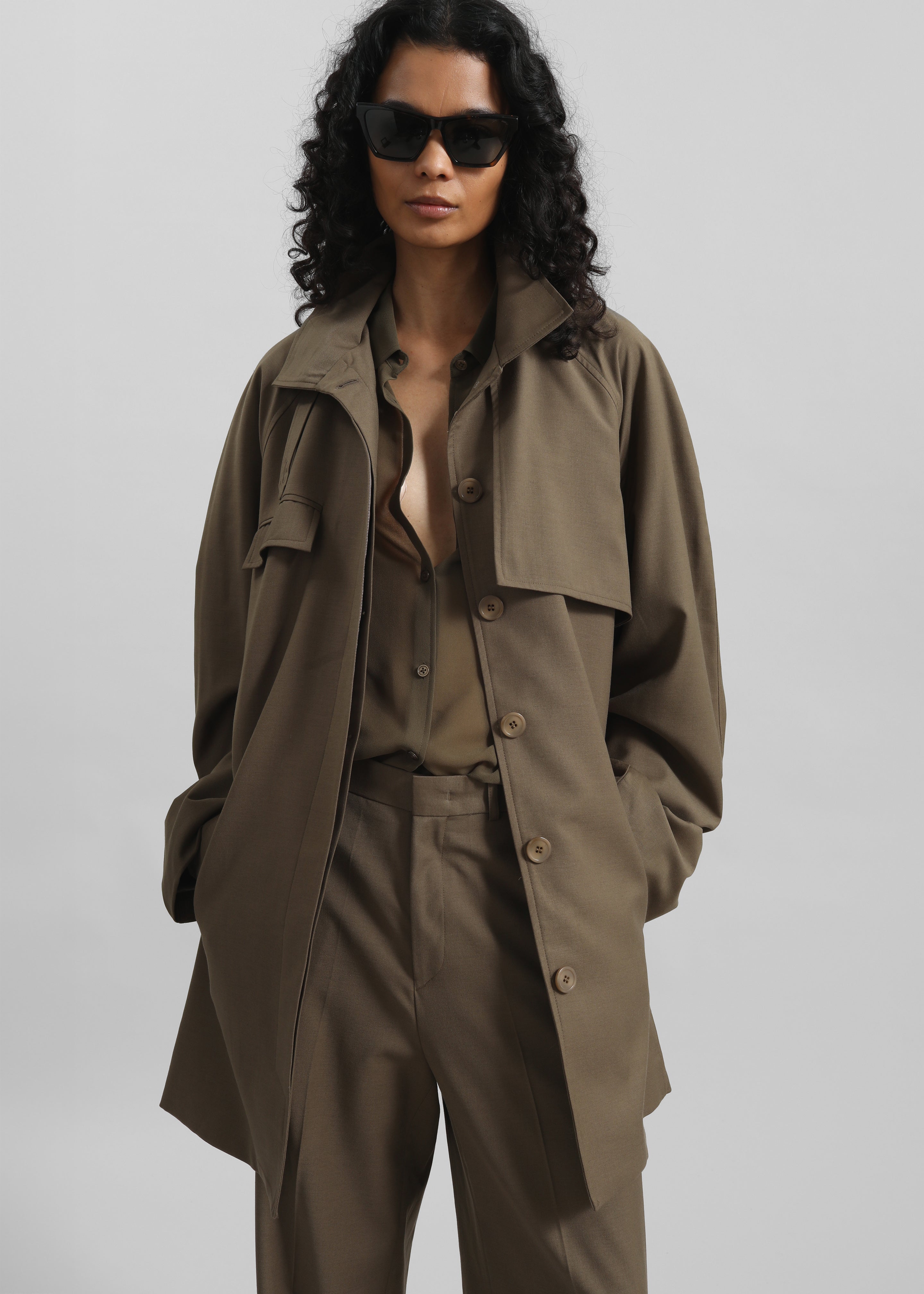 Malvan Short Trench - Olive Brown - 6