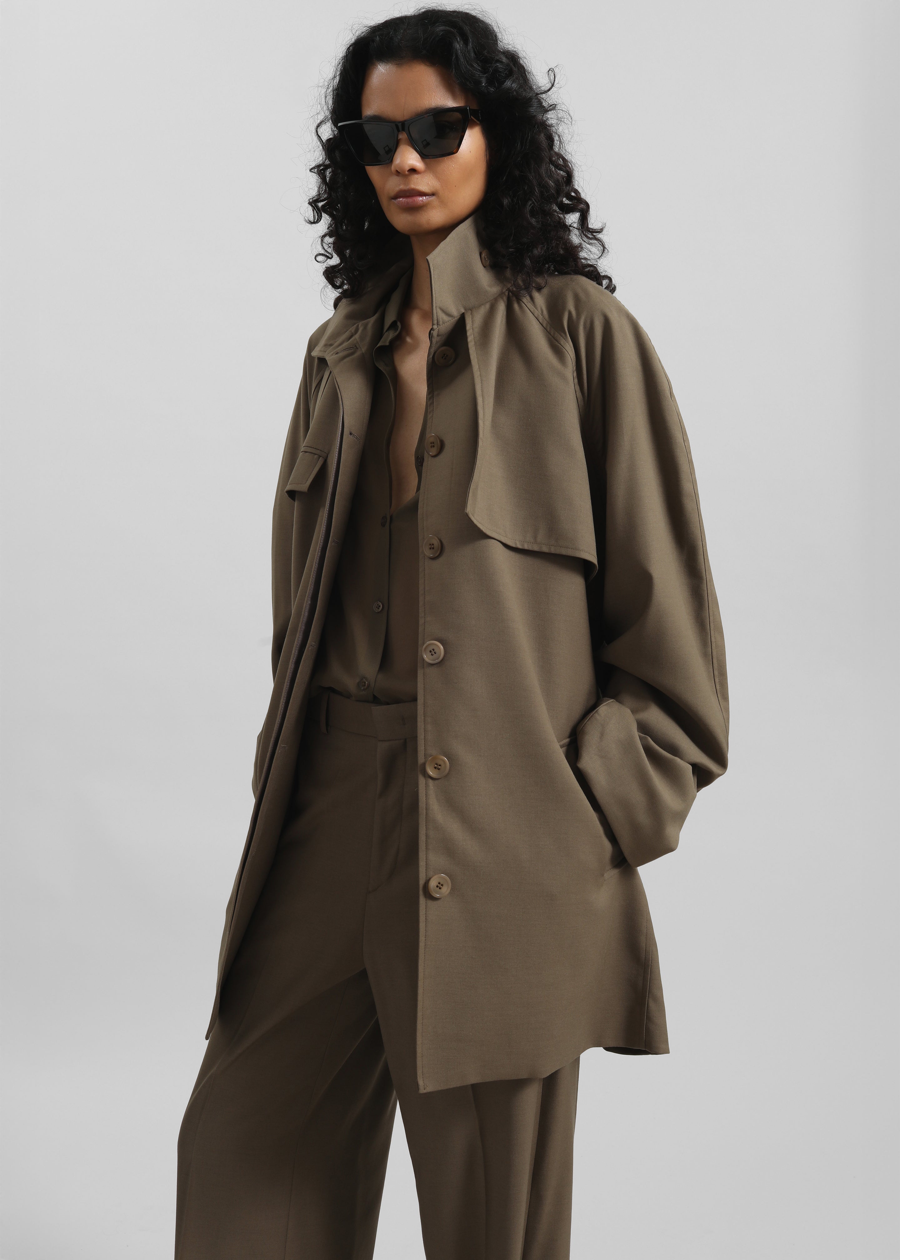 Malvan Short Trench - Olive Brown - 7