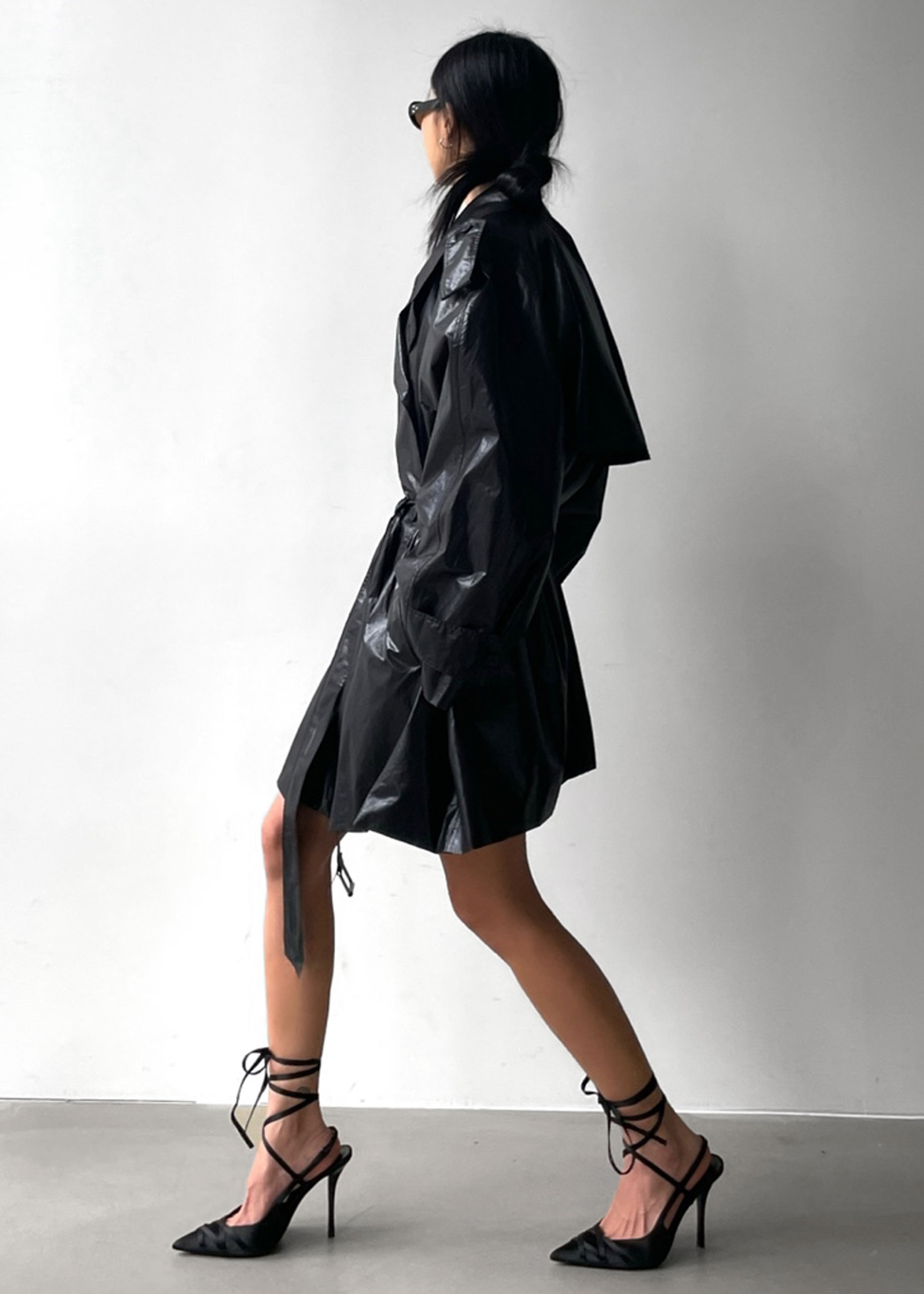 Manila Oversized Trench - Black - 3