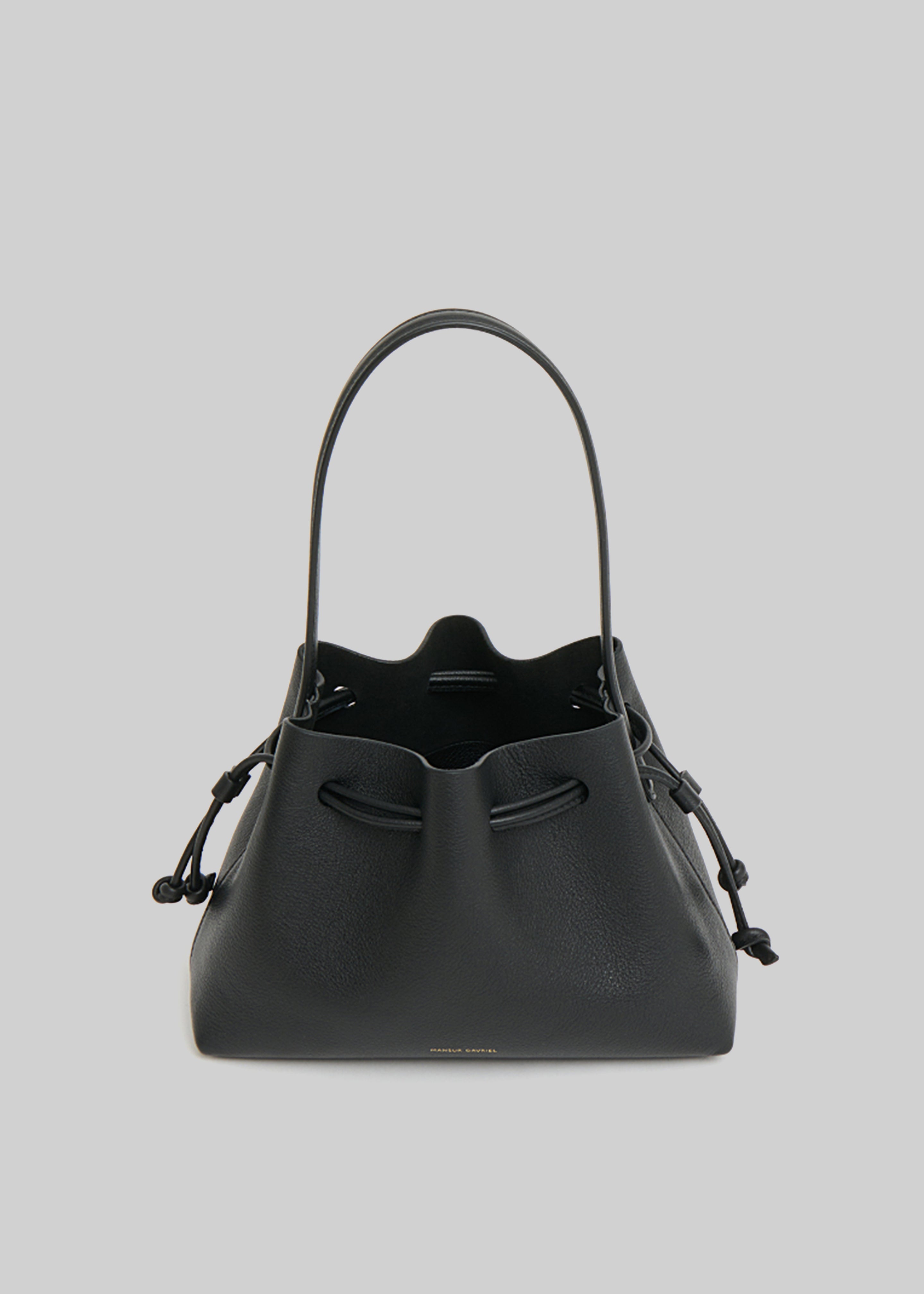 Mansur Gavriel Drawstring Pouchette - Black - 4