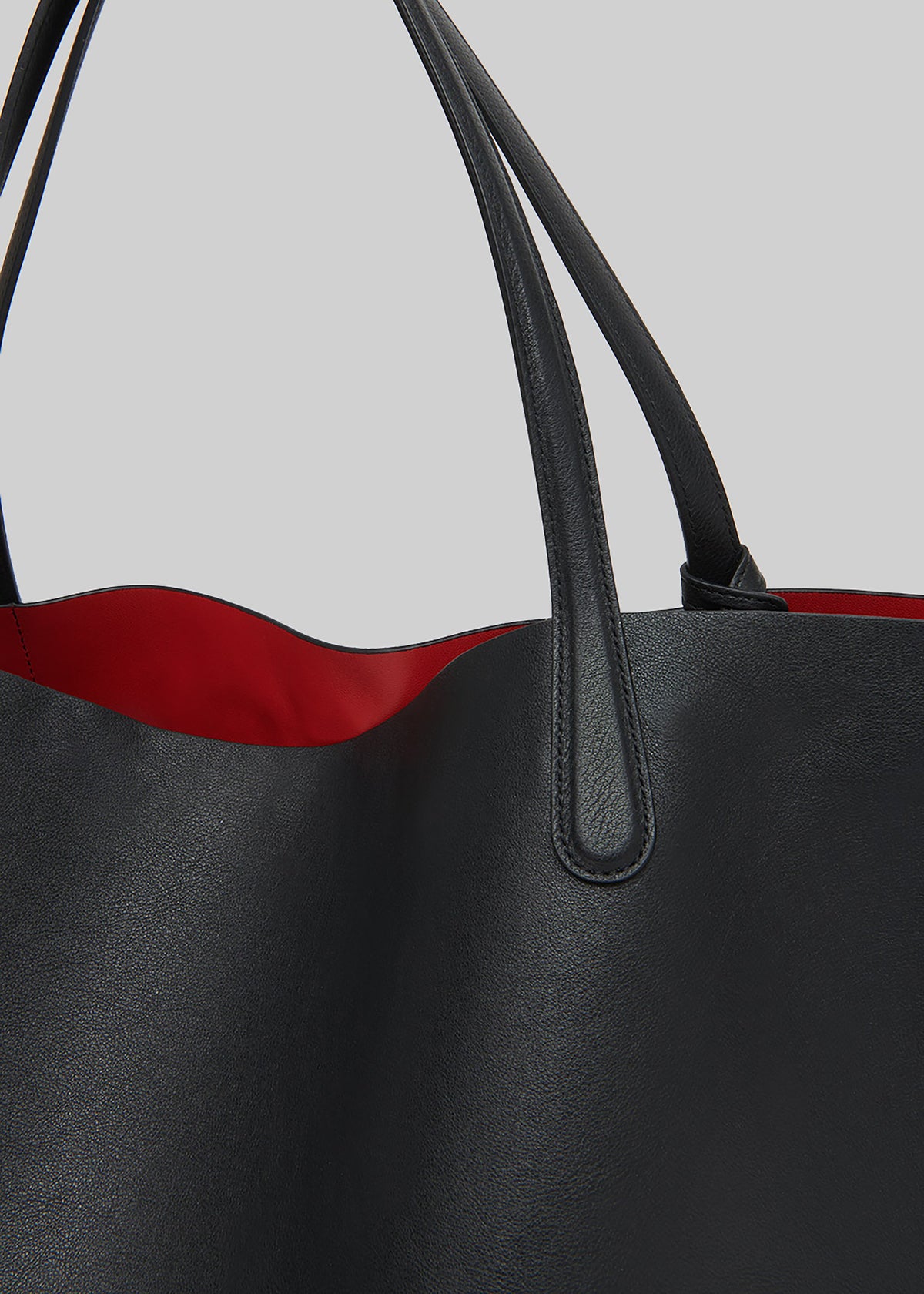 Mansur Gavriel Everyday Soft Tote - Black/Flamma - 2