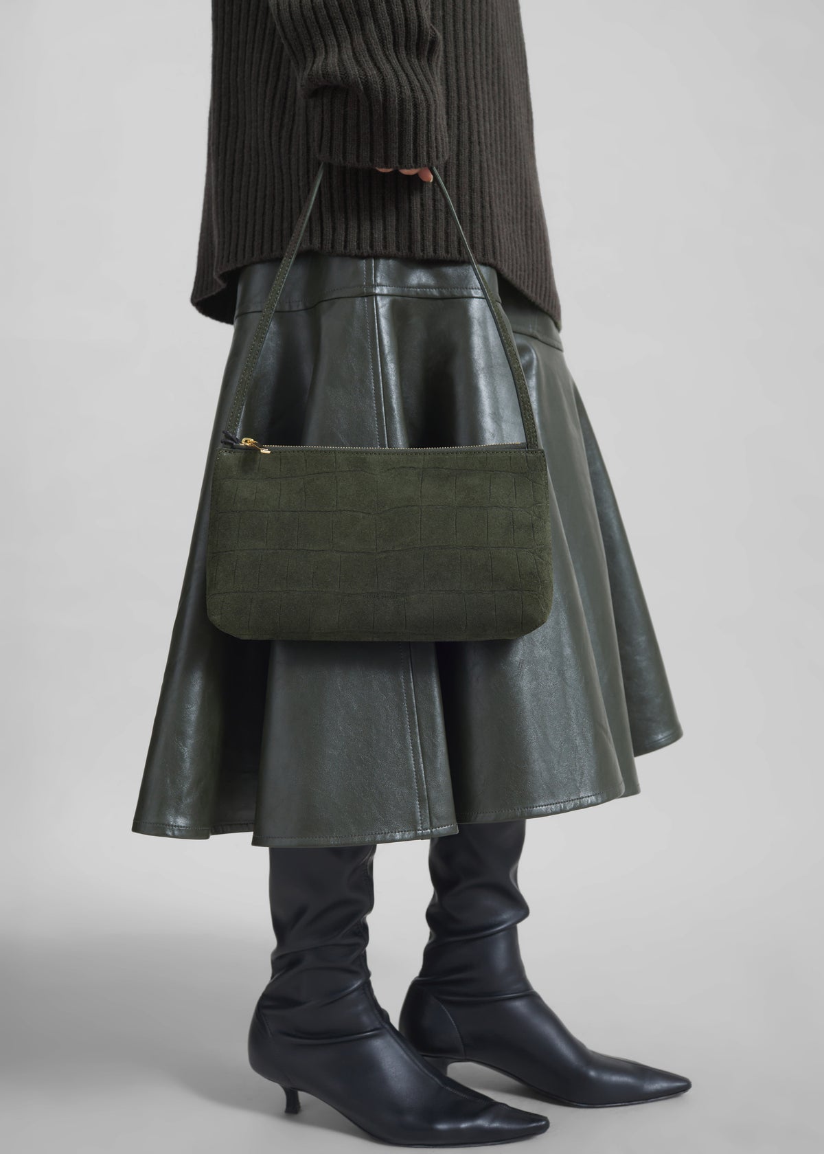 Mansur Gavriel Gaia Shoulder Bag - Moss - 4