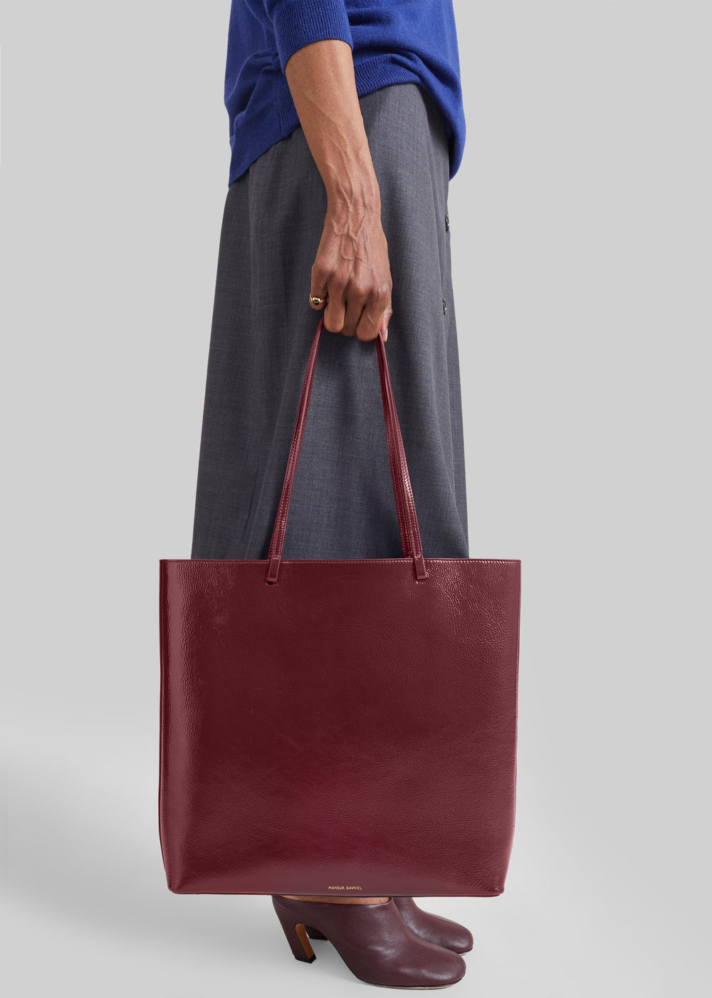 Mansur Gavriel Large Filo Tote - Claret - 1