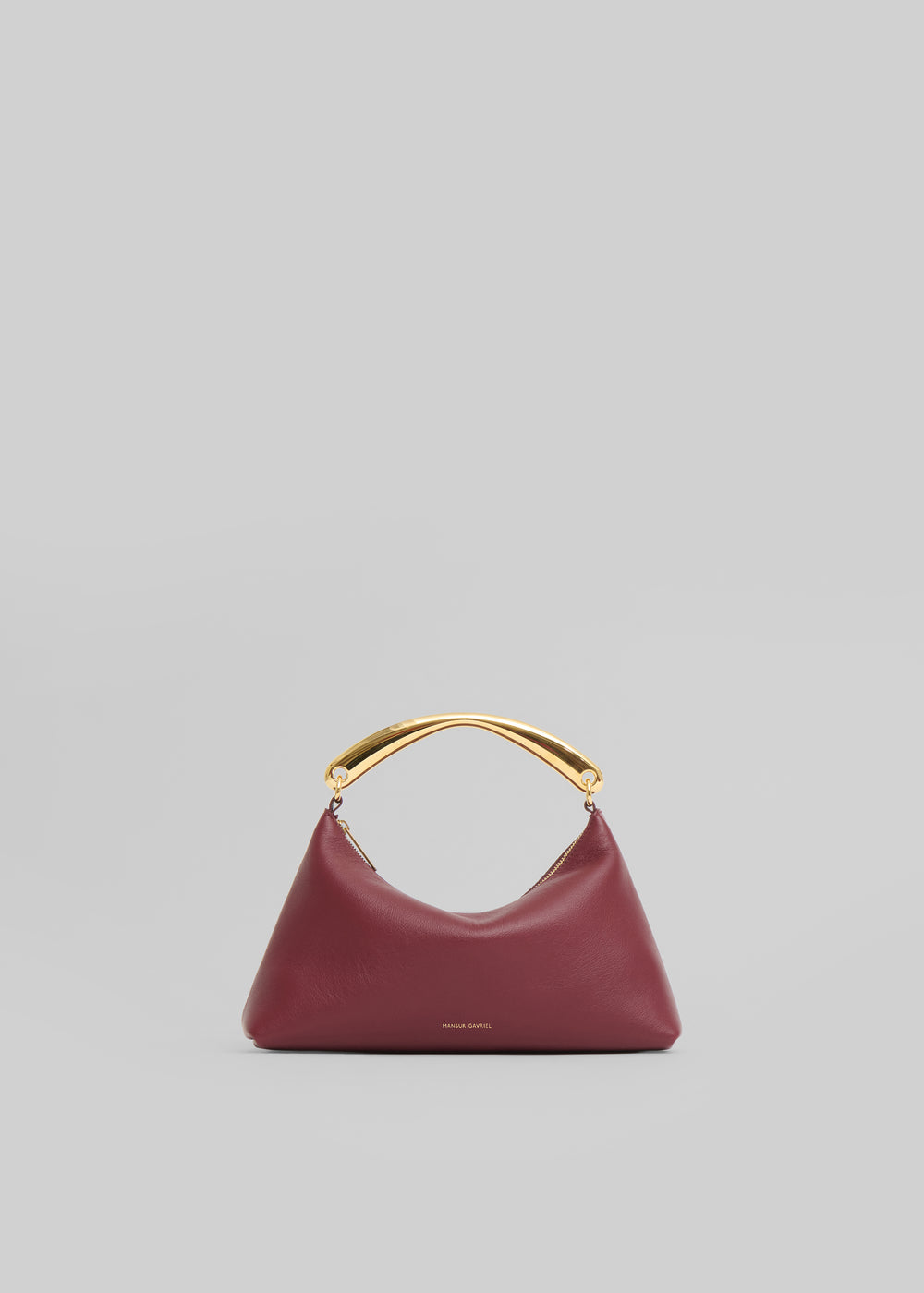 Mansur Gavriel Metal Handle Rhea Bag - Oxblood