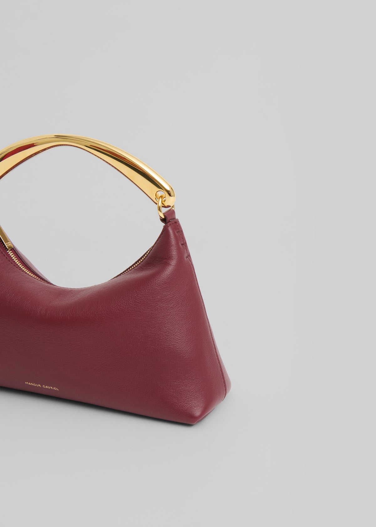 Mansur Gavriel Metal Handle Rhea Bag - Oxblood - 2