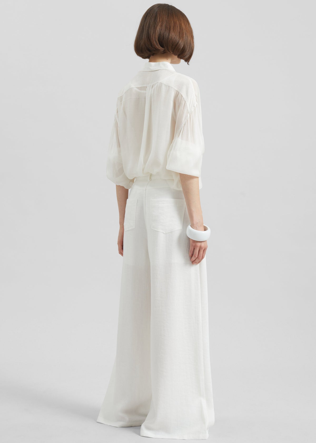 Mapello Wide Leg Pants - White - 7