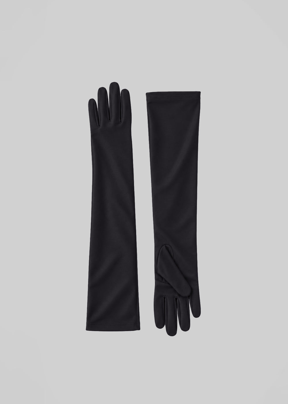 Mara Jersey Long Gloves - Black