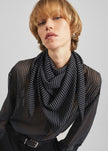 Marais Striped Scarf - Black/White