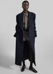Marcello Double-Breasted Coat - Dark Navy