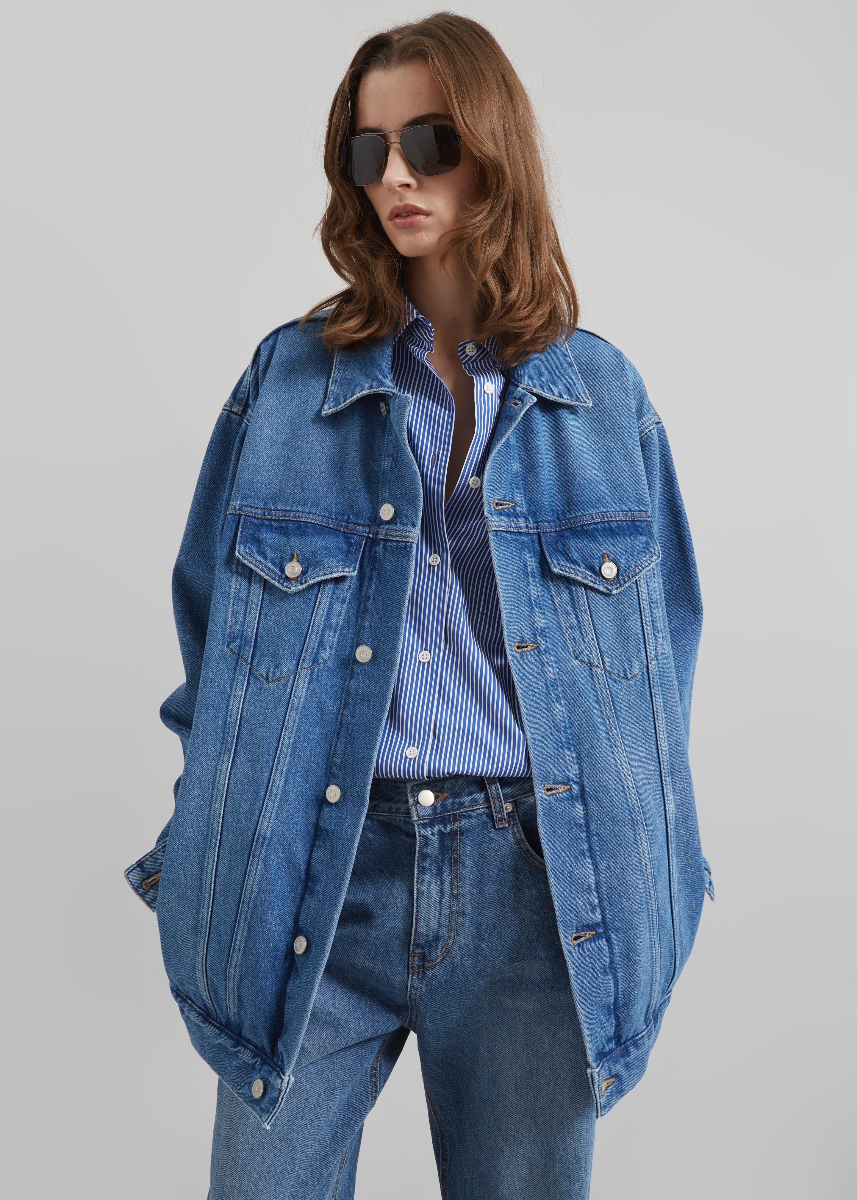 Marden Denim Jacket - Medium Wash – The Frankie Shop Europe