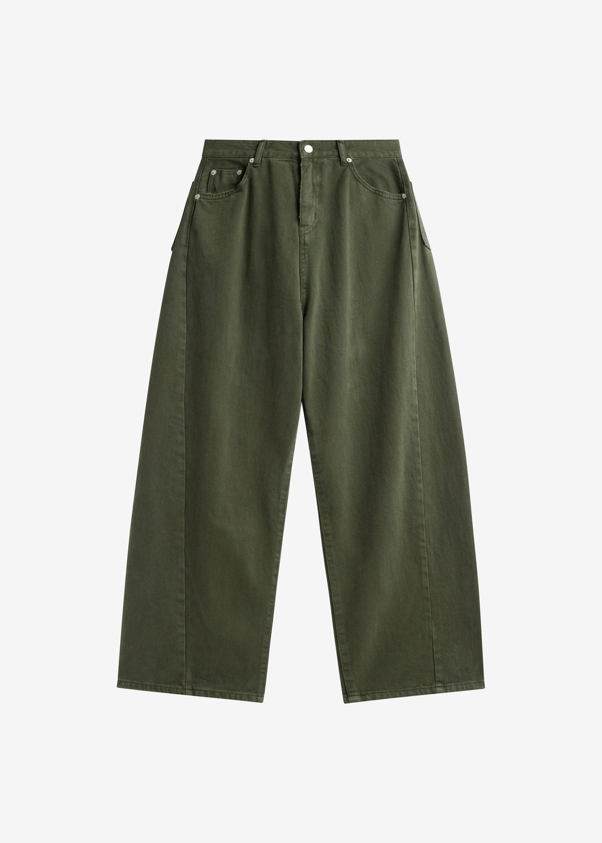 Mareil Barrel Leg Jeans - Olive - 7