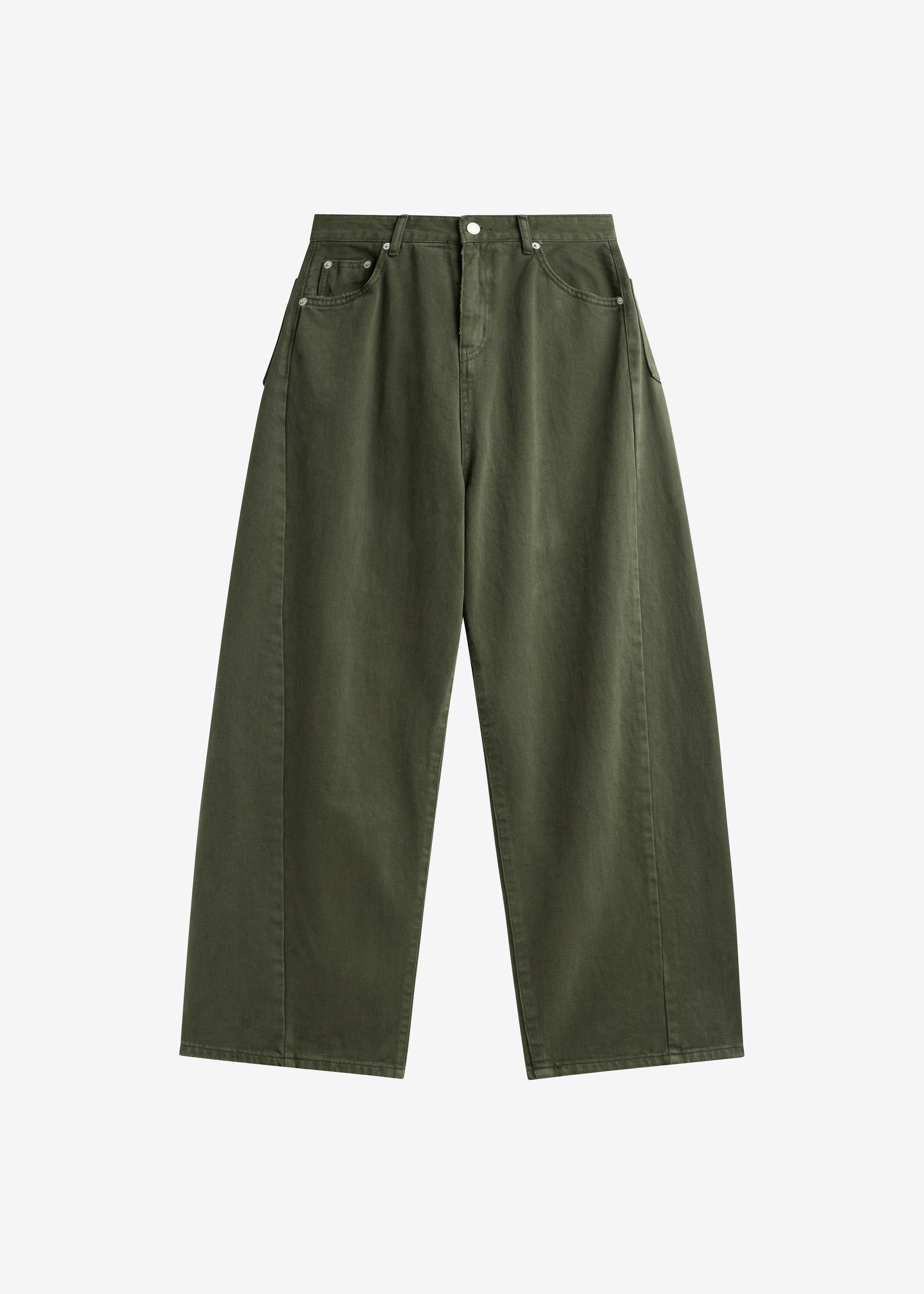 Mareil Barrel Leg Jeans - Olive - 7