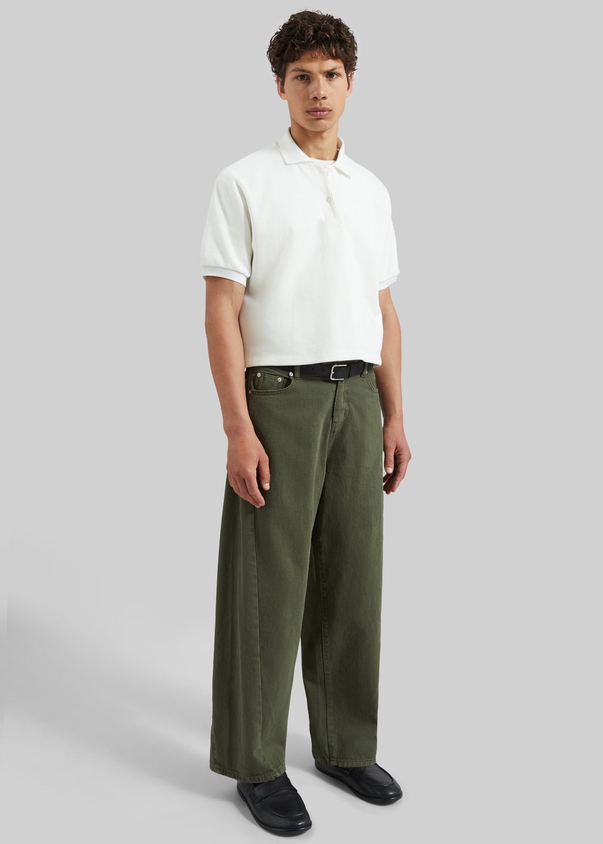 Mareil Barrel Leg Jeans - Olive - 2
