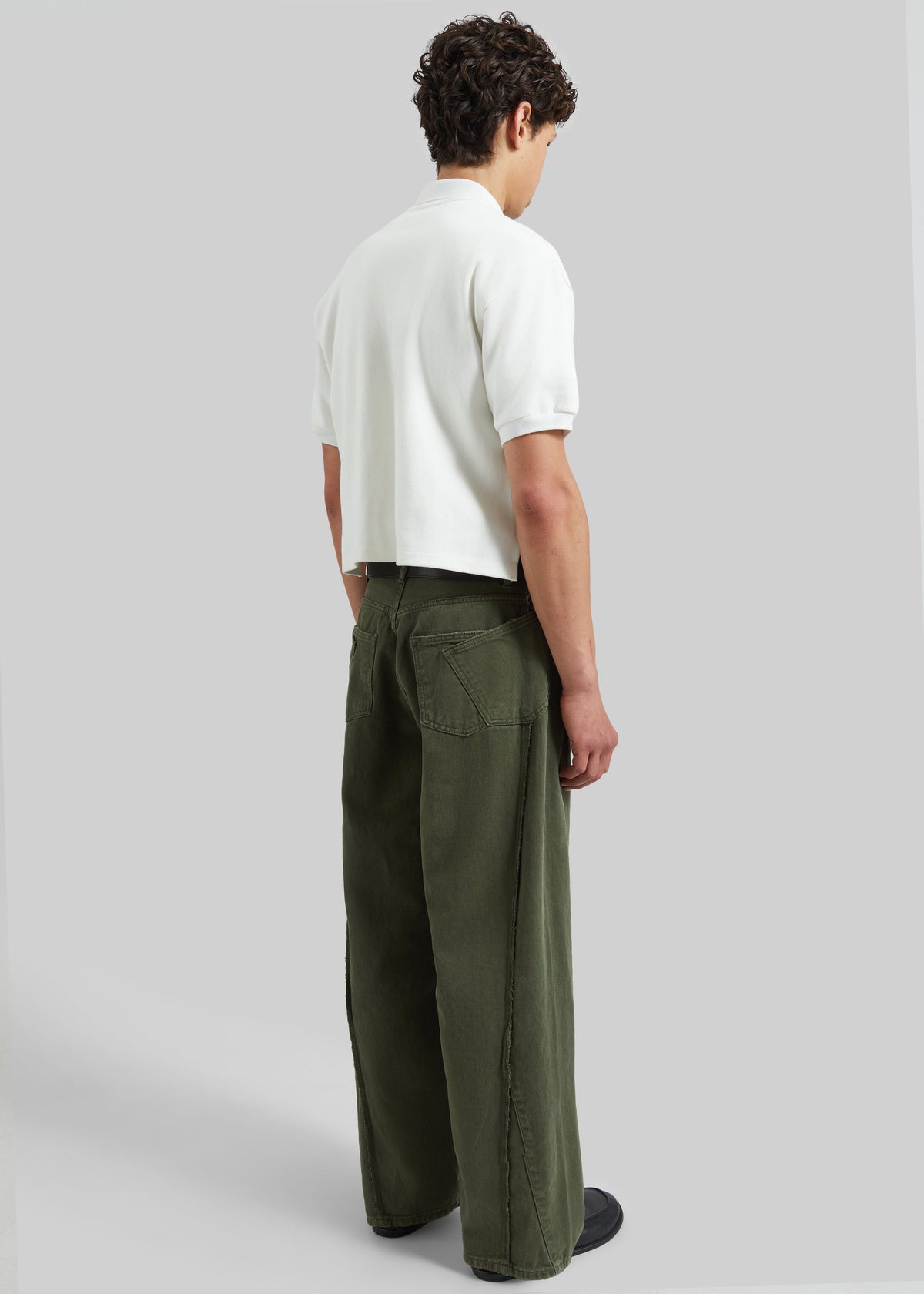 Mareil Barrel Leg Jeans - Olive - 6