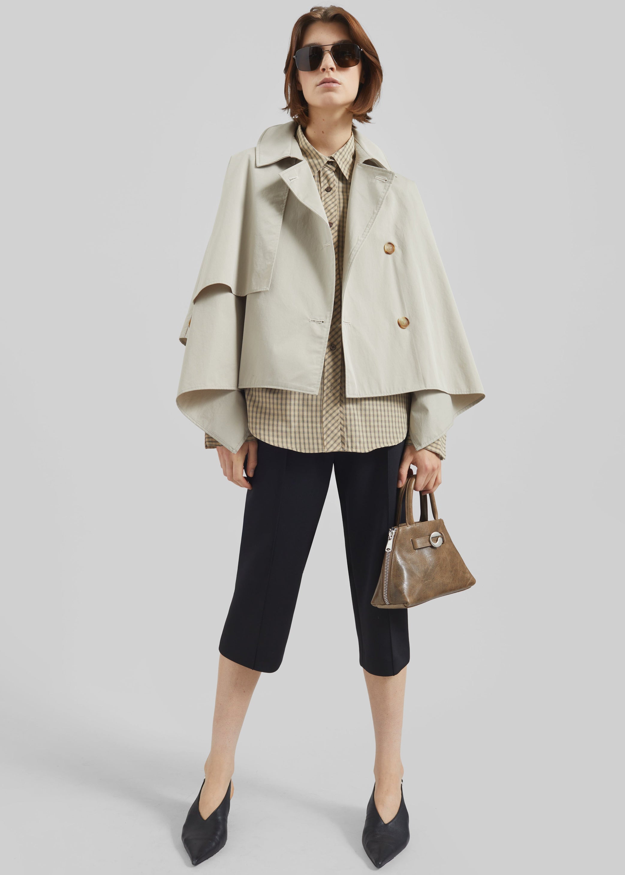 Shop the look image for Maren Cape Trench - Beige