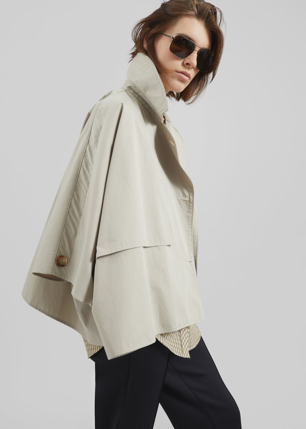 Maren Cape Trench - Beige - 1