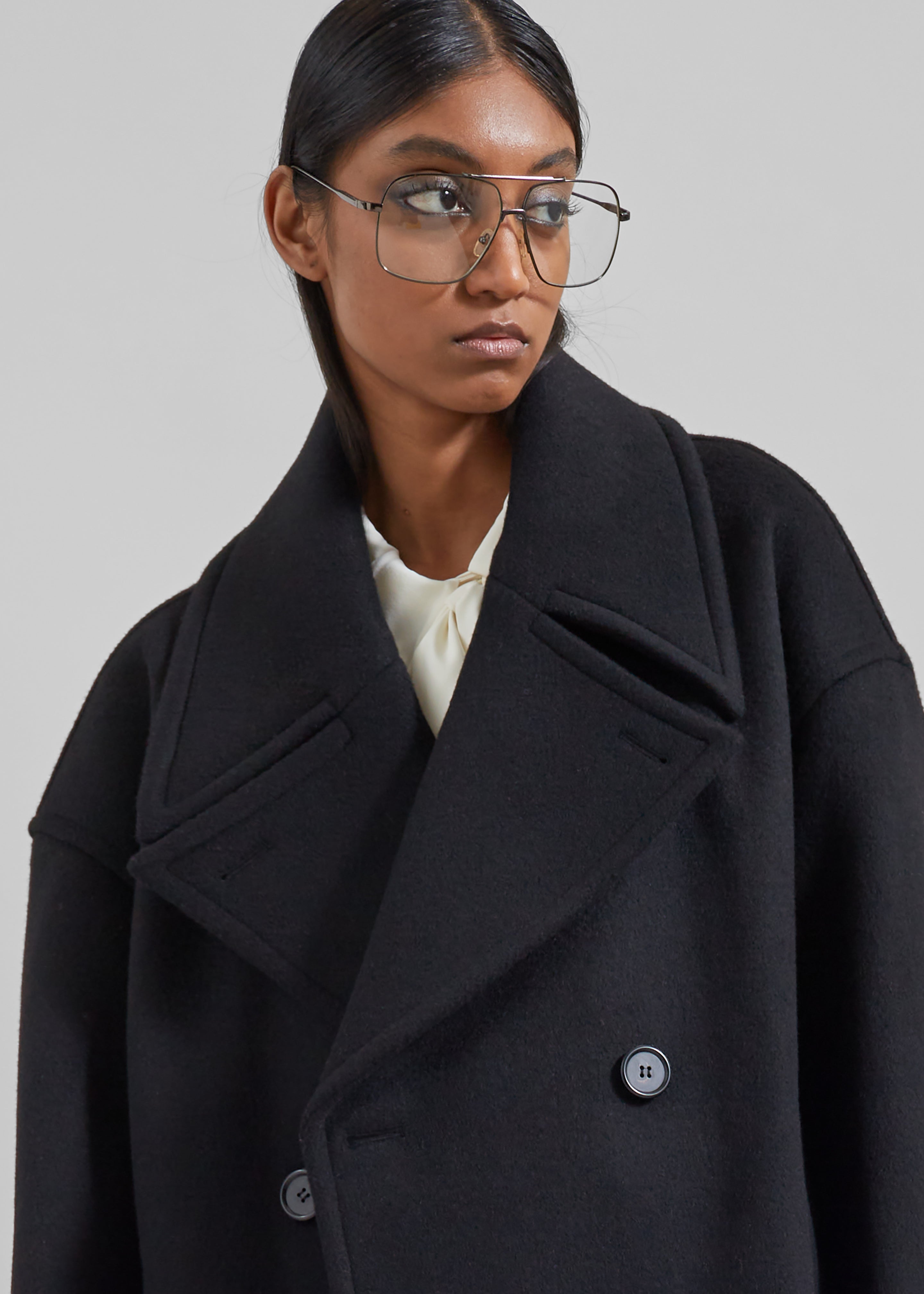 Oversized peacoat women's on sale