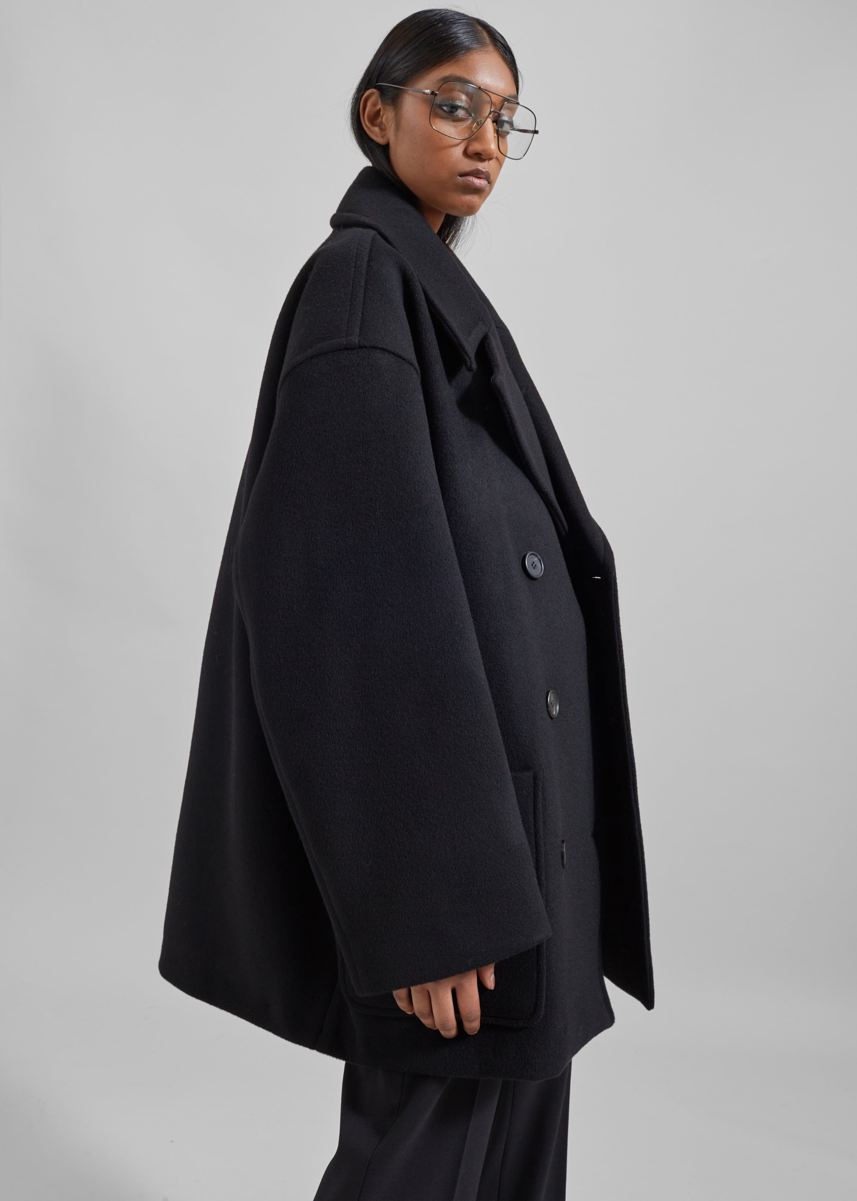 Oversized peacoat women's on sale