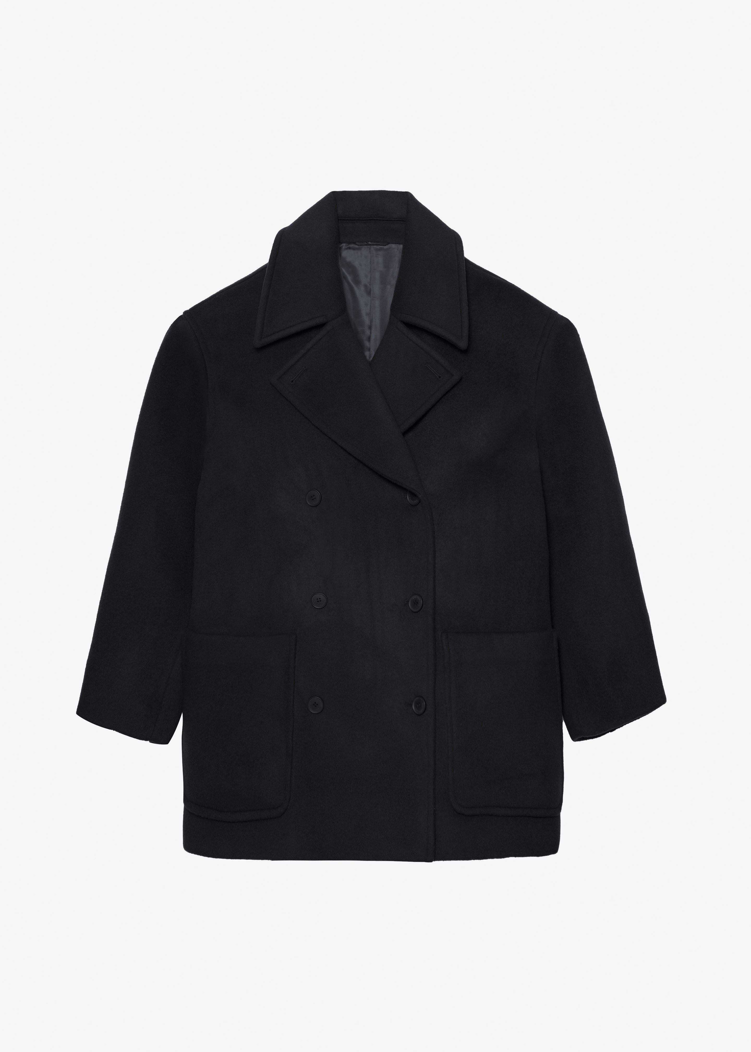 Marian Oversized Peacoat - Black - 9