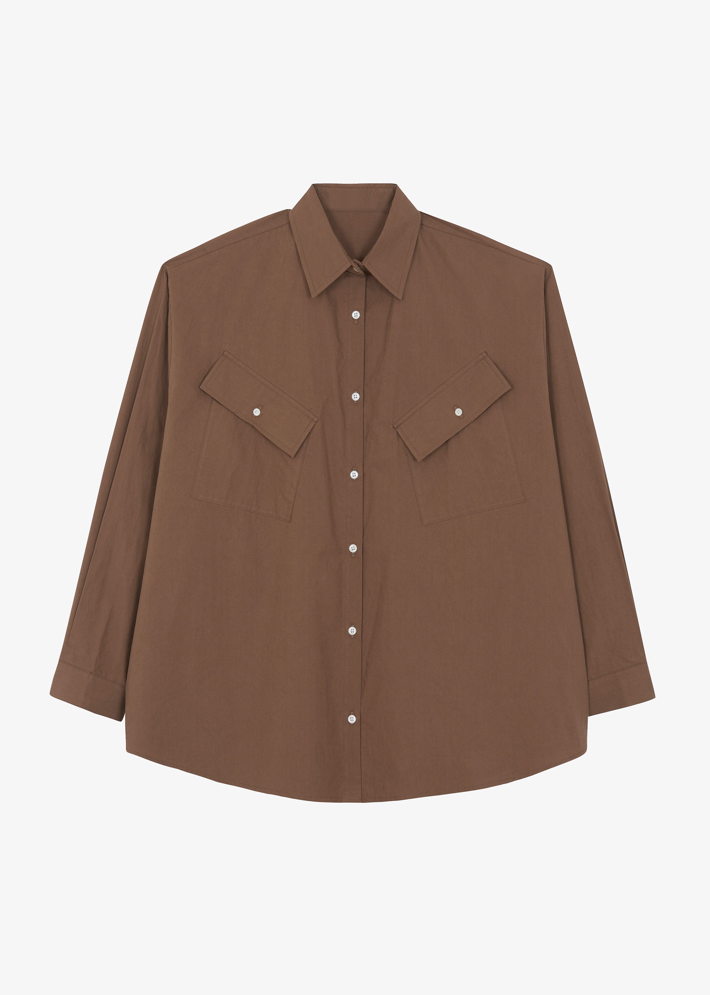 Marin Button Up Utility Shirt - Brown - 11