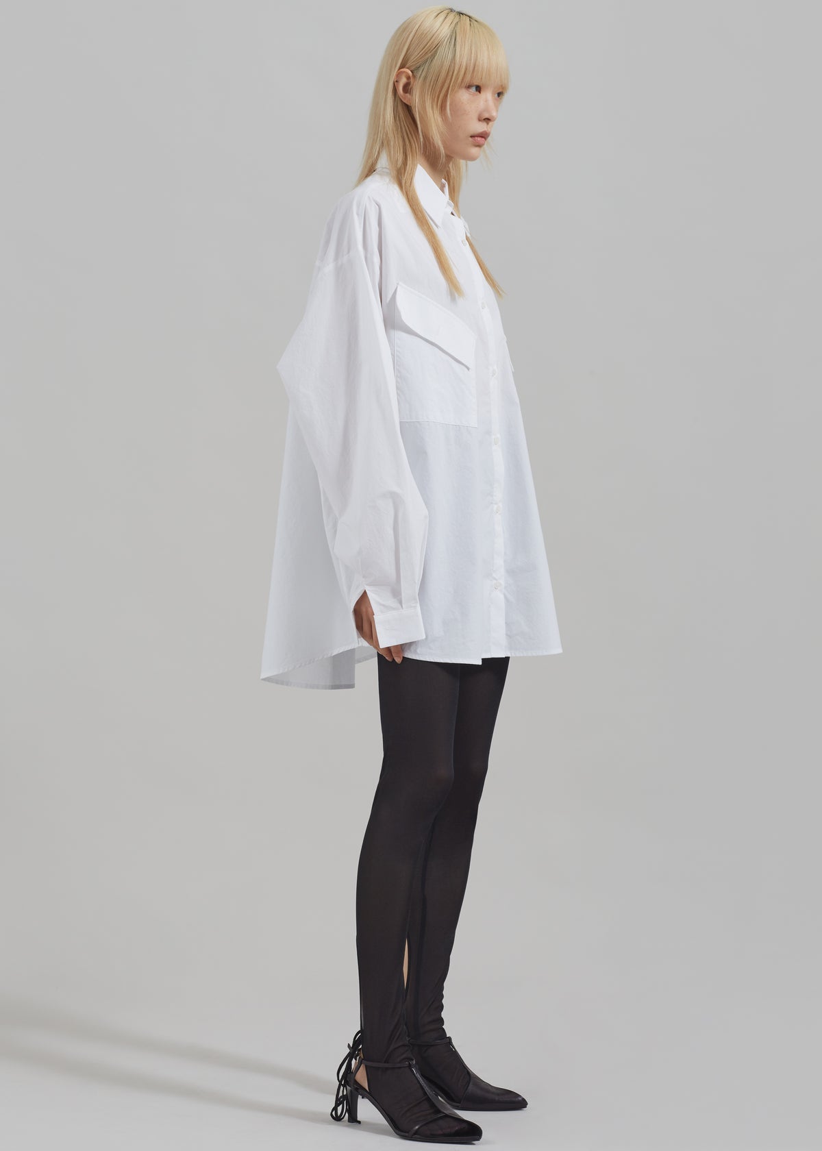 Marin Button Up Utility Shirt - White - 6