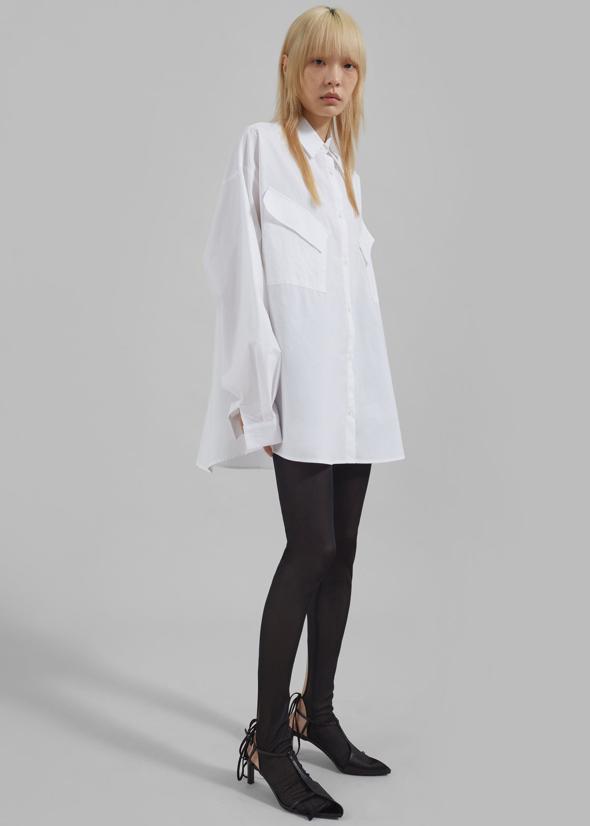 Marin Button Up Utility Shirt - White - 9