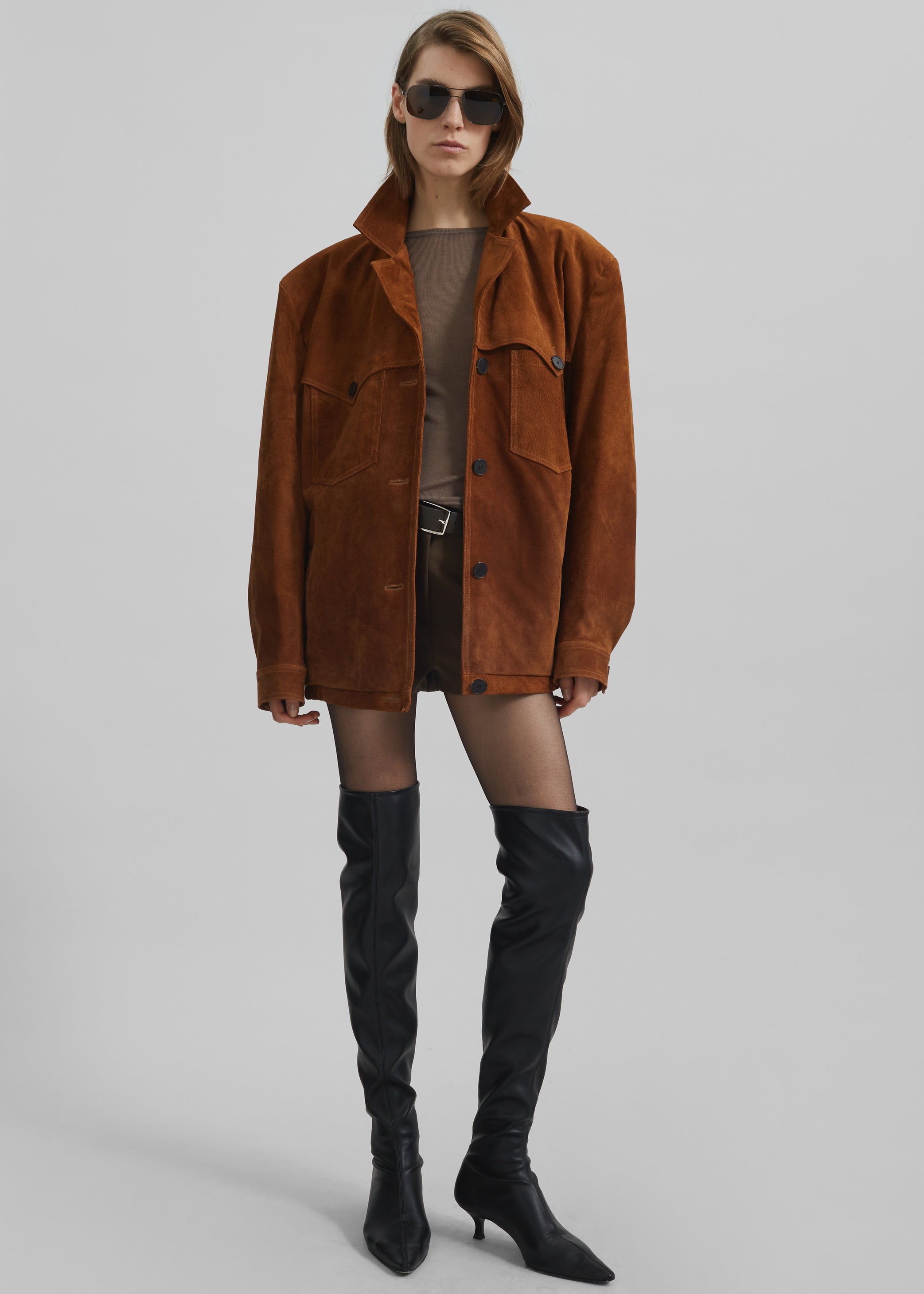 Shop the look image for Marlo Suede Jacket - Hazelnut