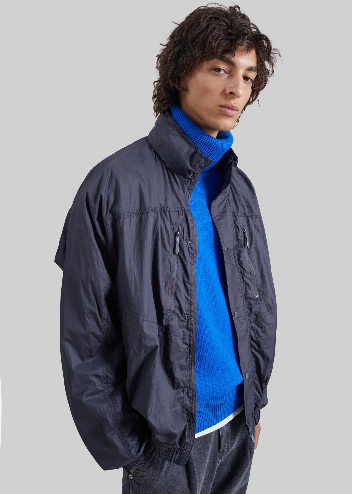 Marlone Windbreaker Jacket - Charcoal