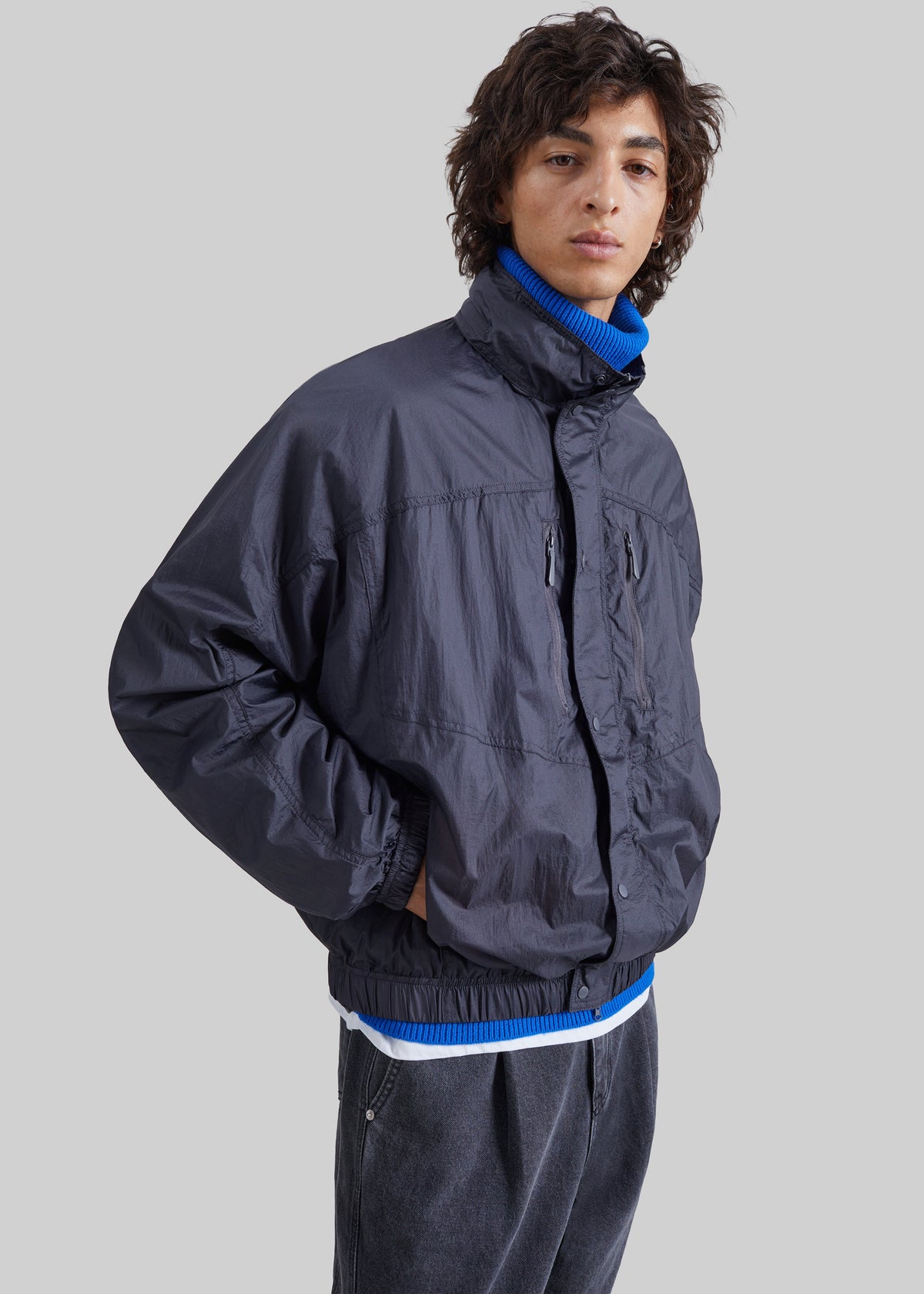 Marlone Windbreaker Jacket - Charcoal