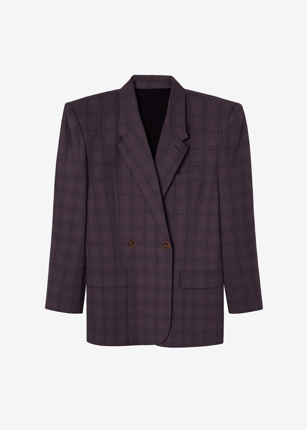 Marnay Padded Blazer - Burgundy Plaid - 9