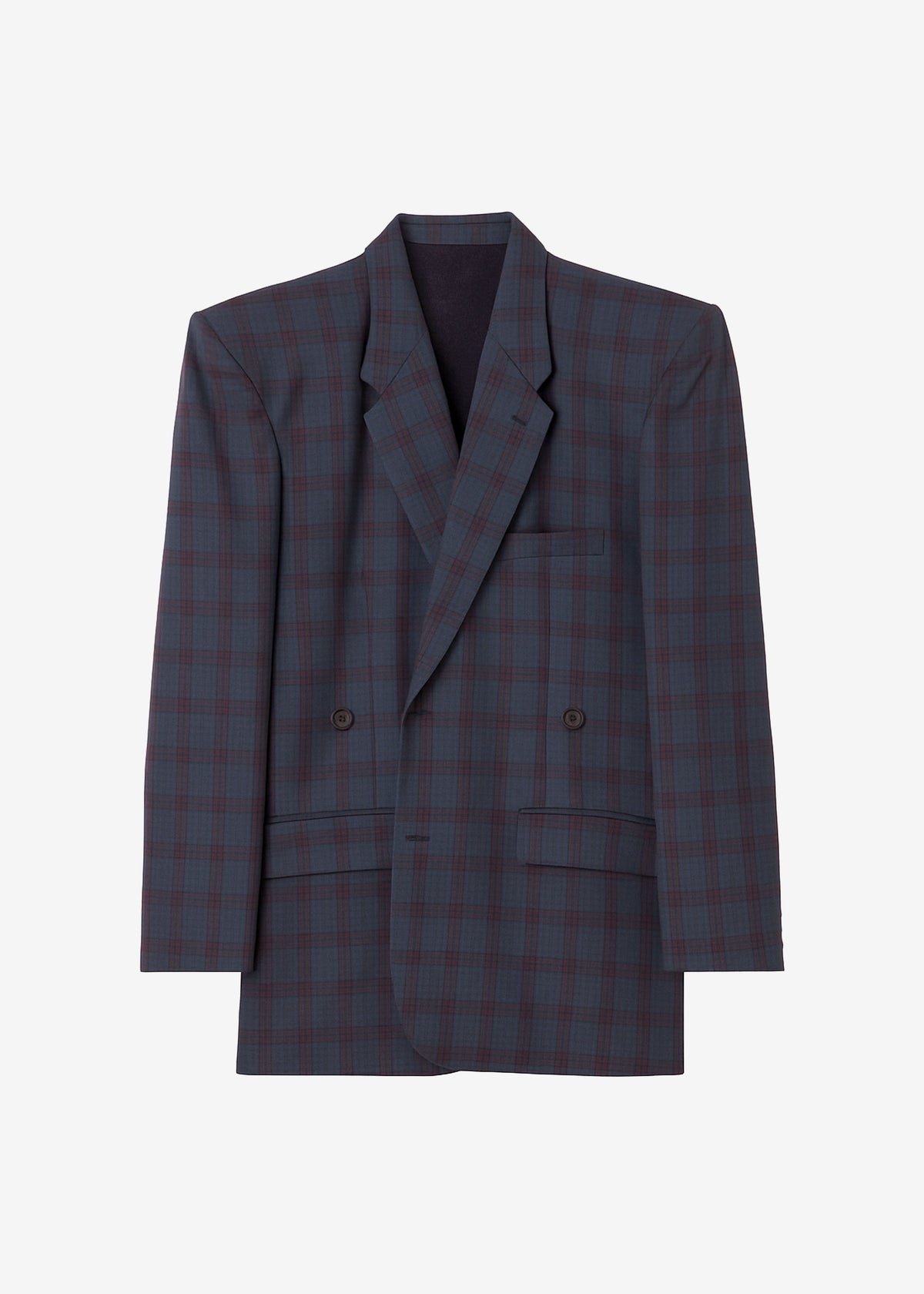 Marnay Padded Blazer - Navy Plaid - 8