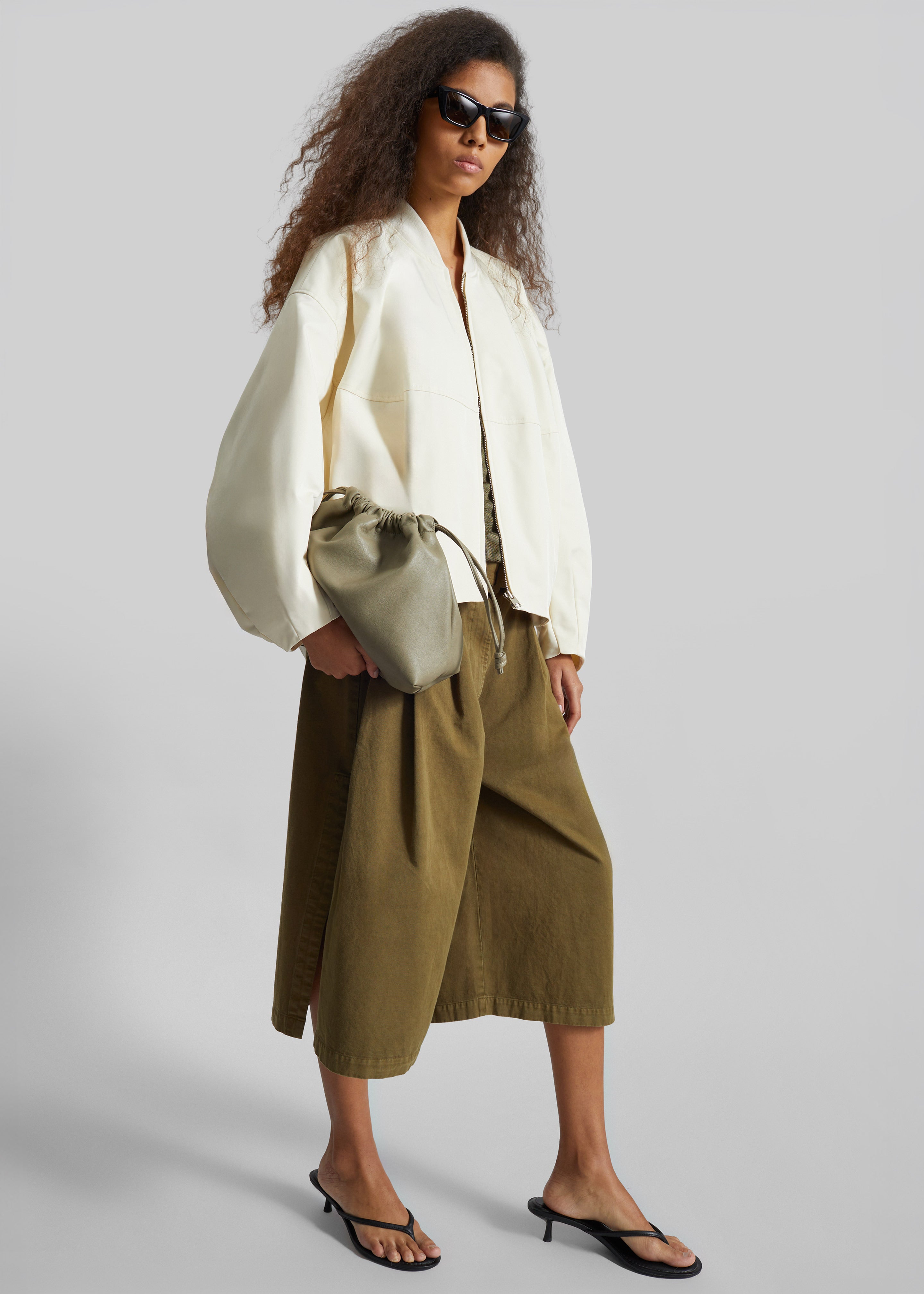 Marslev Cocoon Jacket - Cream - 1